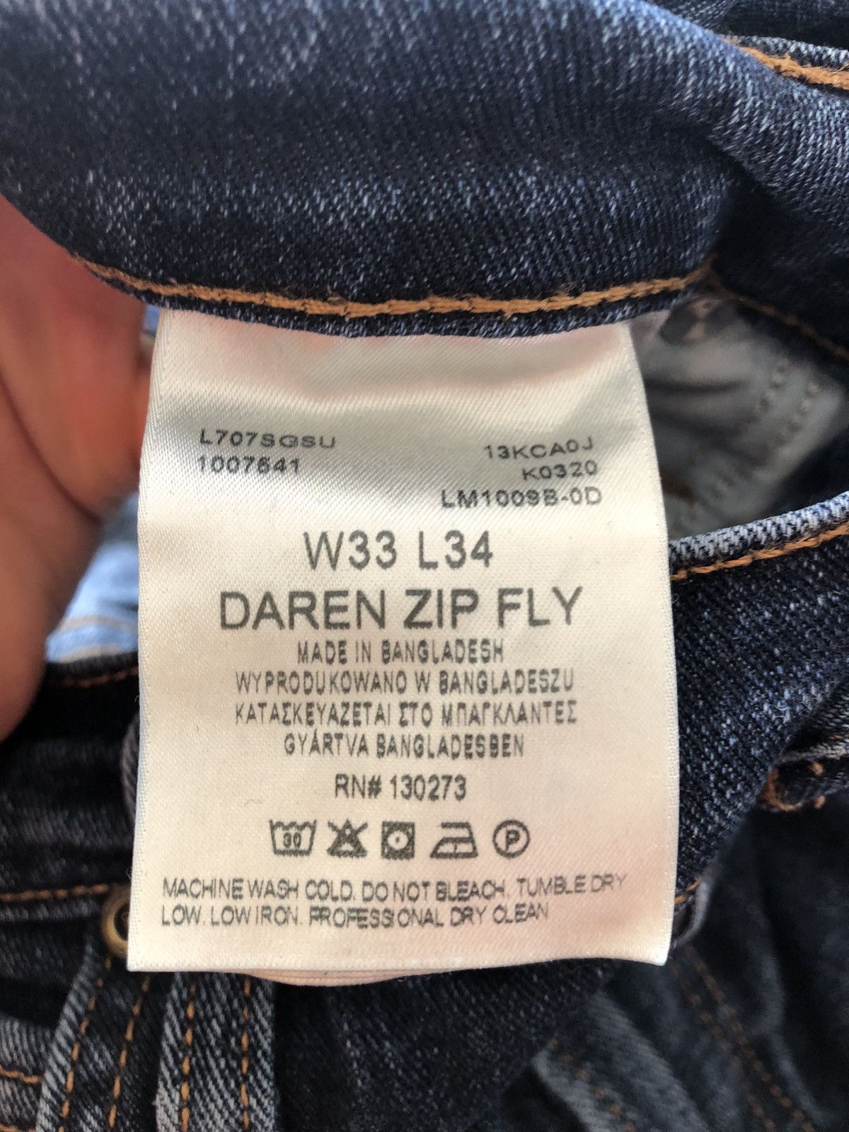 Lee LEE DAREN ZIP FLY VINTAGE DENIM QUALITY JEANS PANTS Size US 33 - 6 Thumbnail