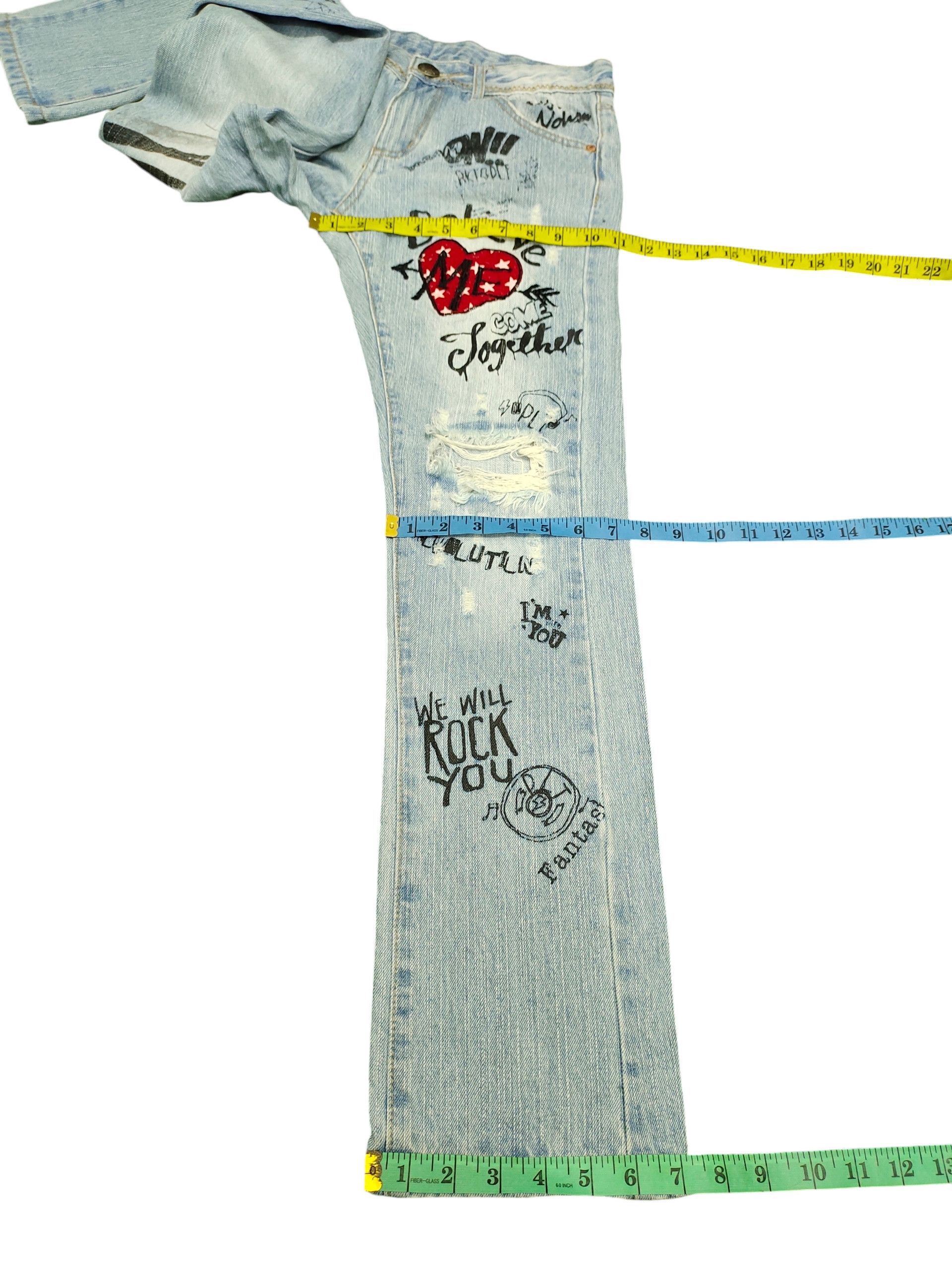 Hysteric Glamour Plt Jeans Japan Clawmark Distress Design Denim Jeans Size US 28 / EU 44 - 17 Thumbnail