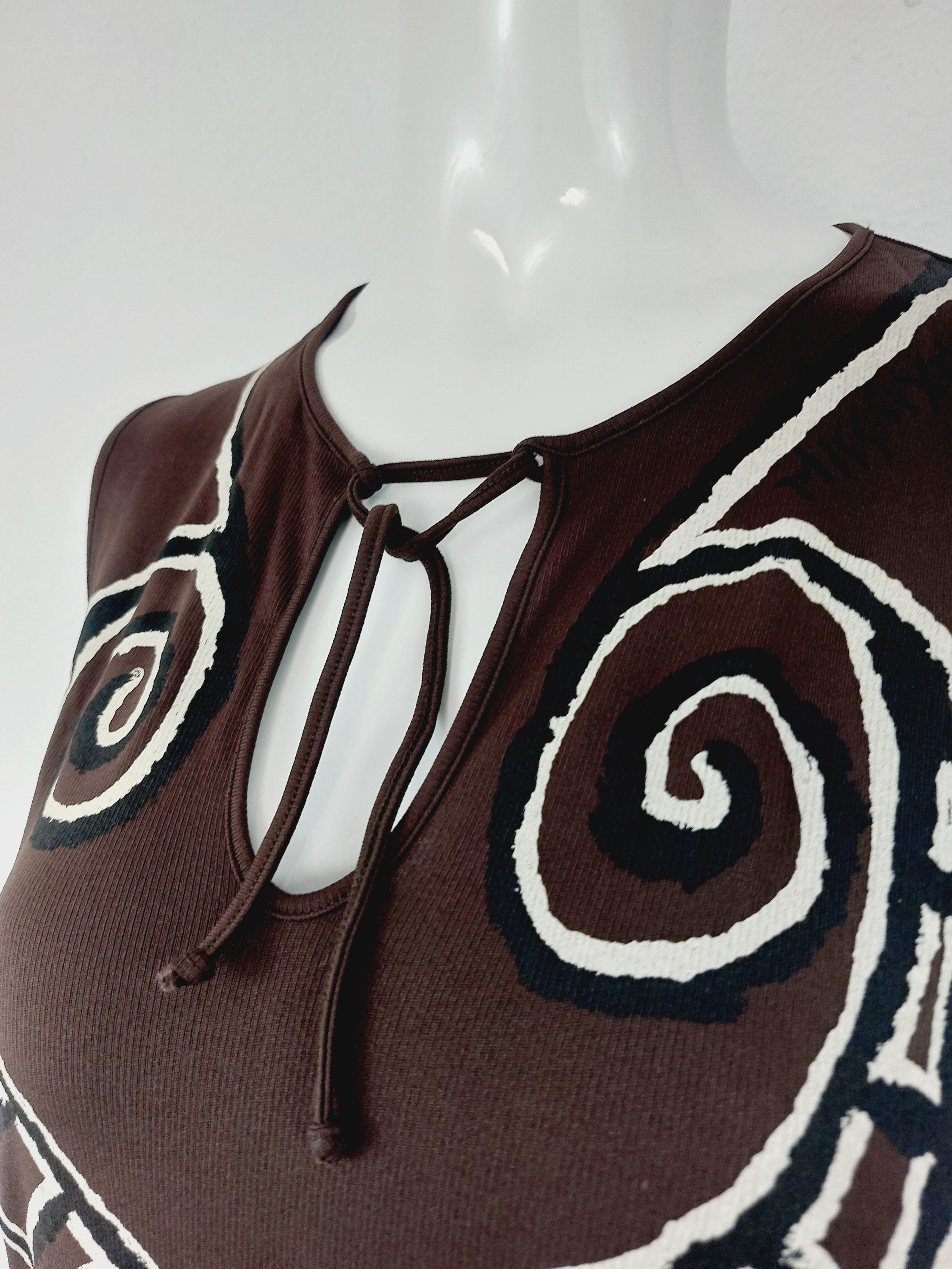 Miss Sixty Y2K Miss Sixty Tribal Maori Skeleton Tattoo Maxi Dress Size L / US 10 / IT 46 - 4 Thumbnail