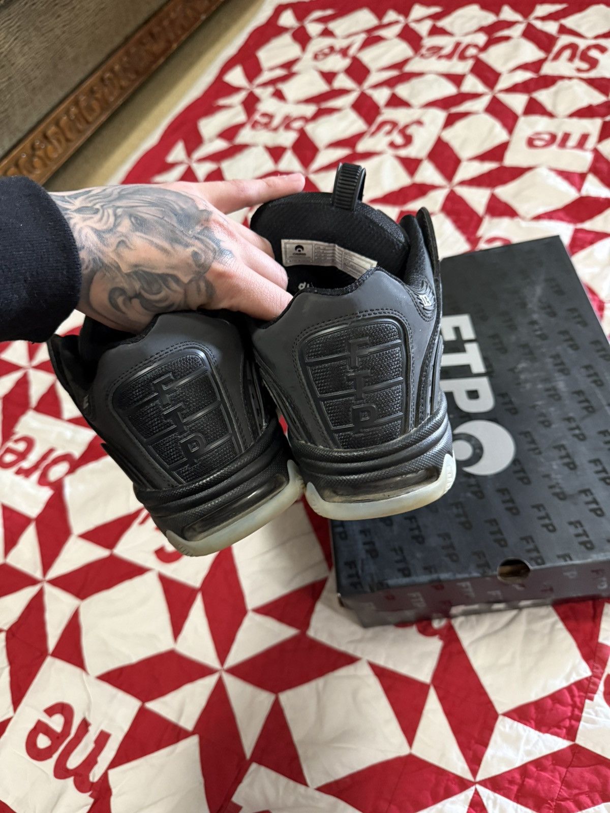 Fuck The Population FTP x Osiris D3 2001 Black Shoes Size US 10 / EU 43 - 4 Thumbnail