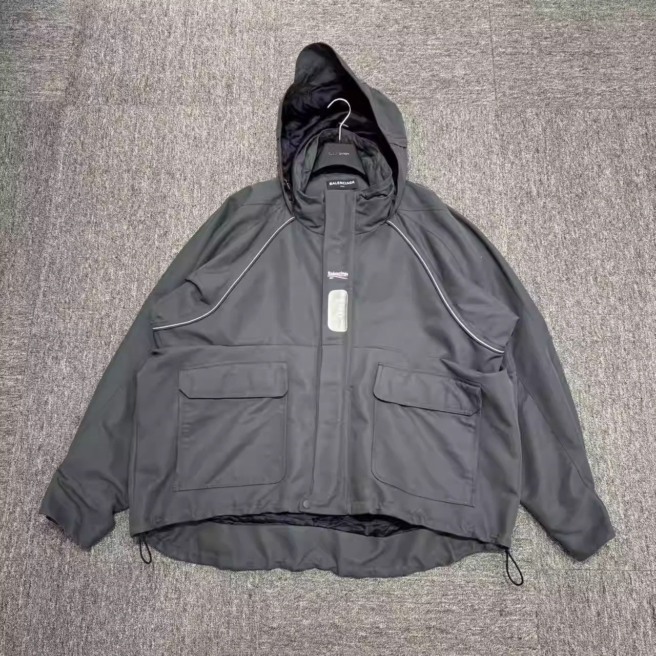 Balenciaga Balenciaga Black Grey Wave Jacket Size US M / EU 48-50 / 2 - 1 Thumbnail
