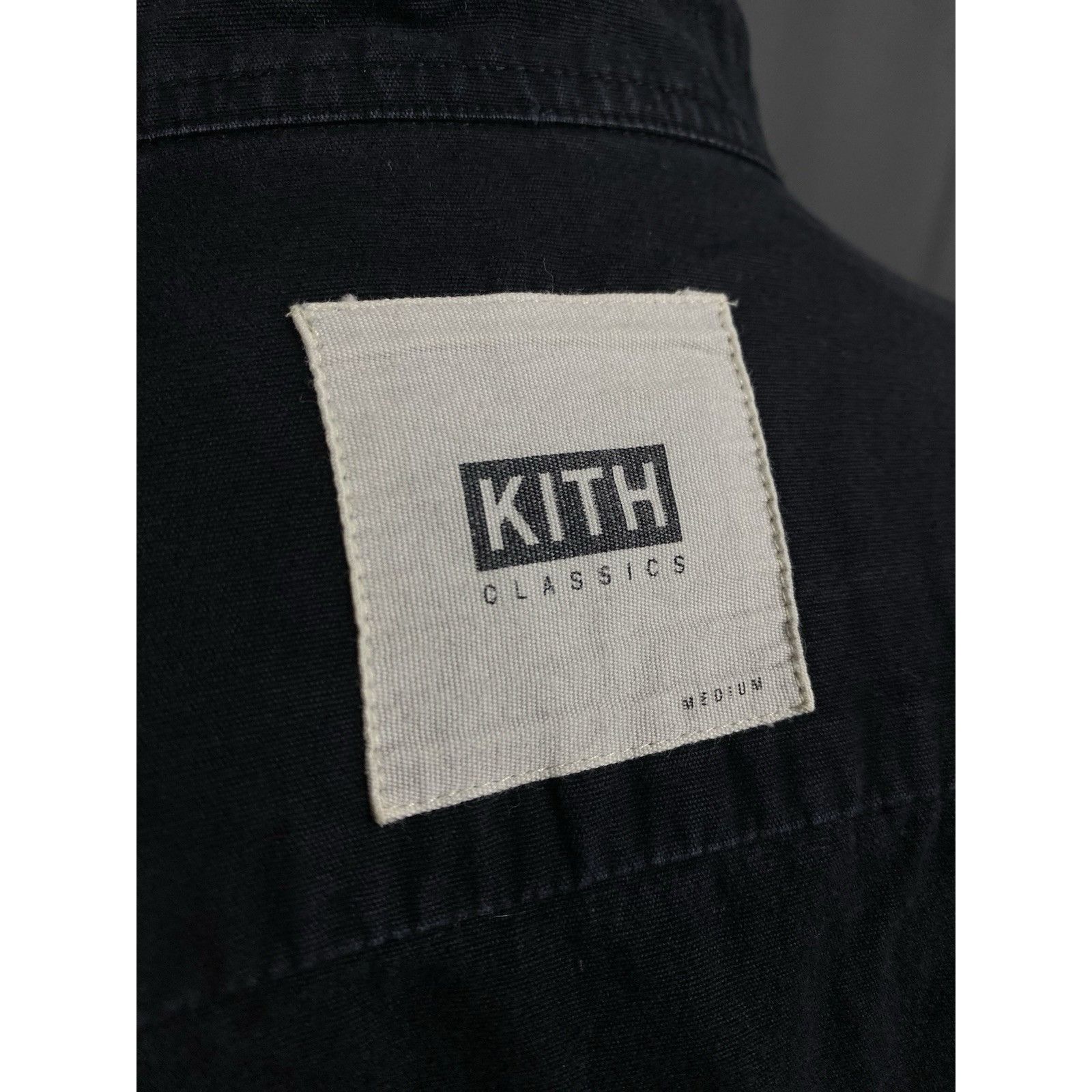 Kith Kith Garment Dyed Men's Black Denim Overshirt Jacket Size M Size US M / EU 48-50 / 2 - 10 Thumbnail