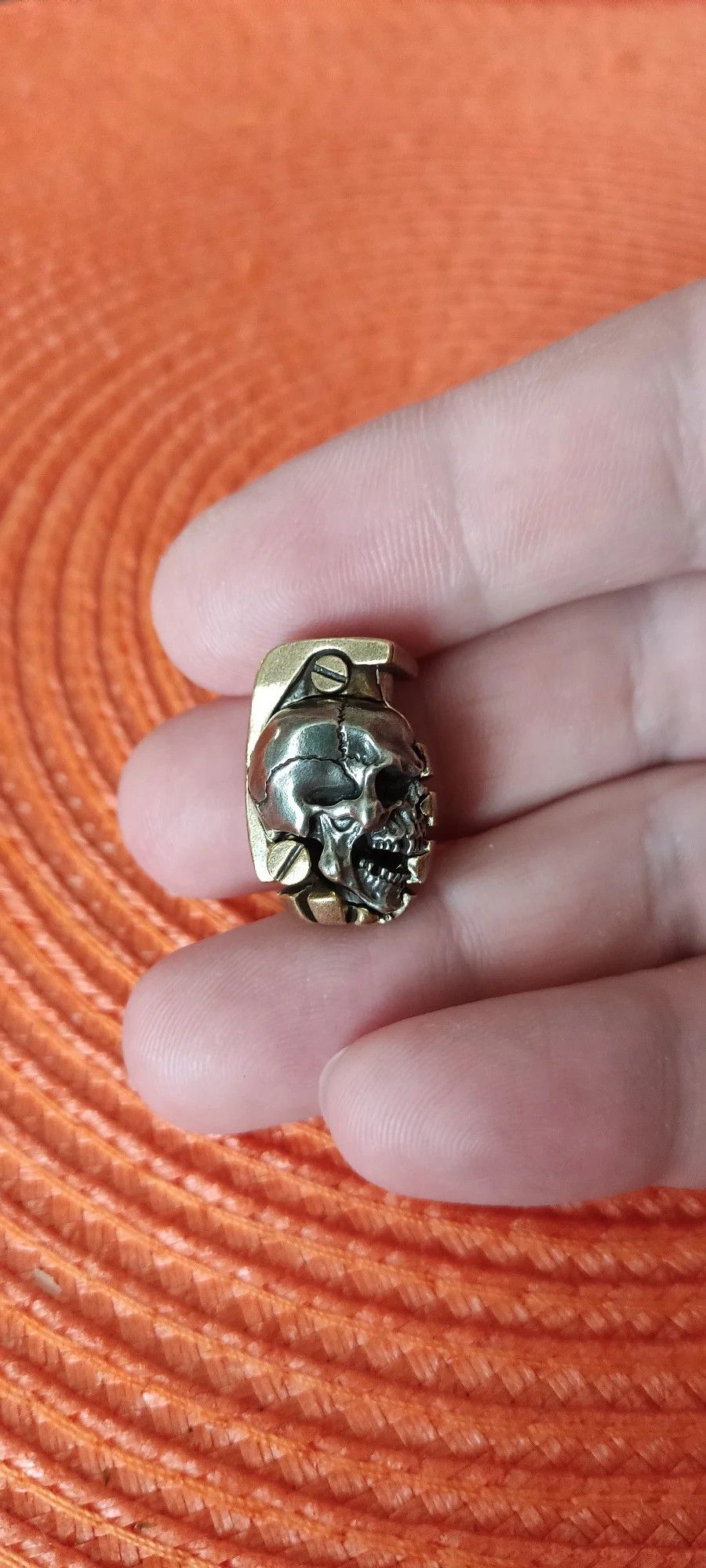 Handmade 3Pcs Skull Grenade Knife Beads Paracord Bead Zipper Umbrella Size ONE SIZE - 7 Thumbnail
