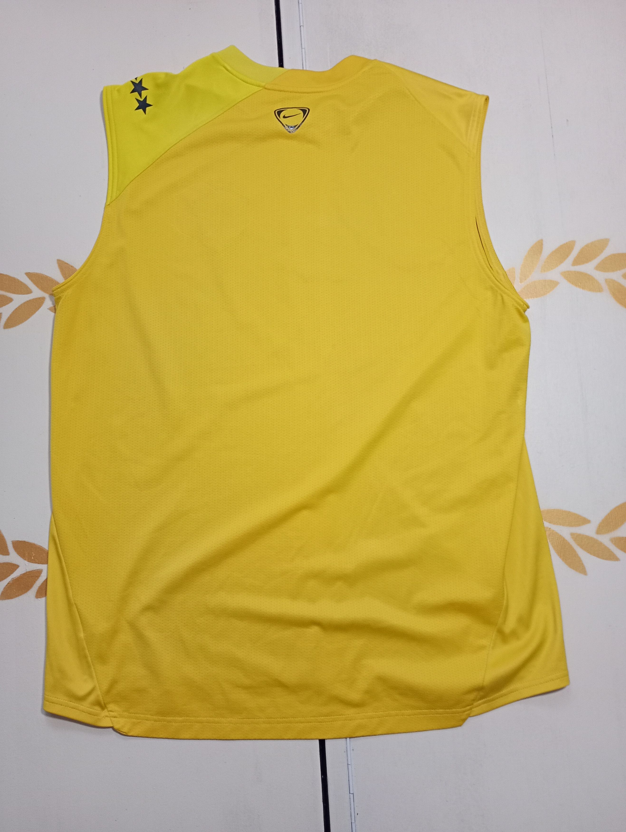 Nike Nike Brazil Training Sleeveless Jersey 2008-2009 Size US XL / EU 56 / 4 - 12 Thumbnail