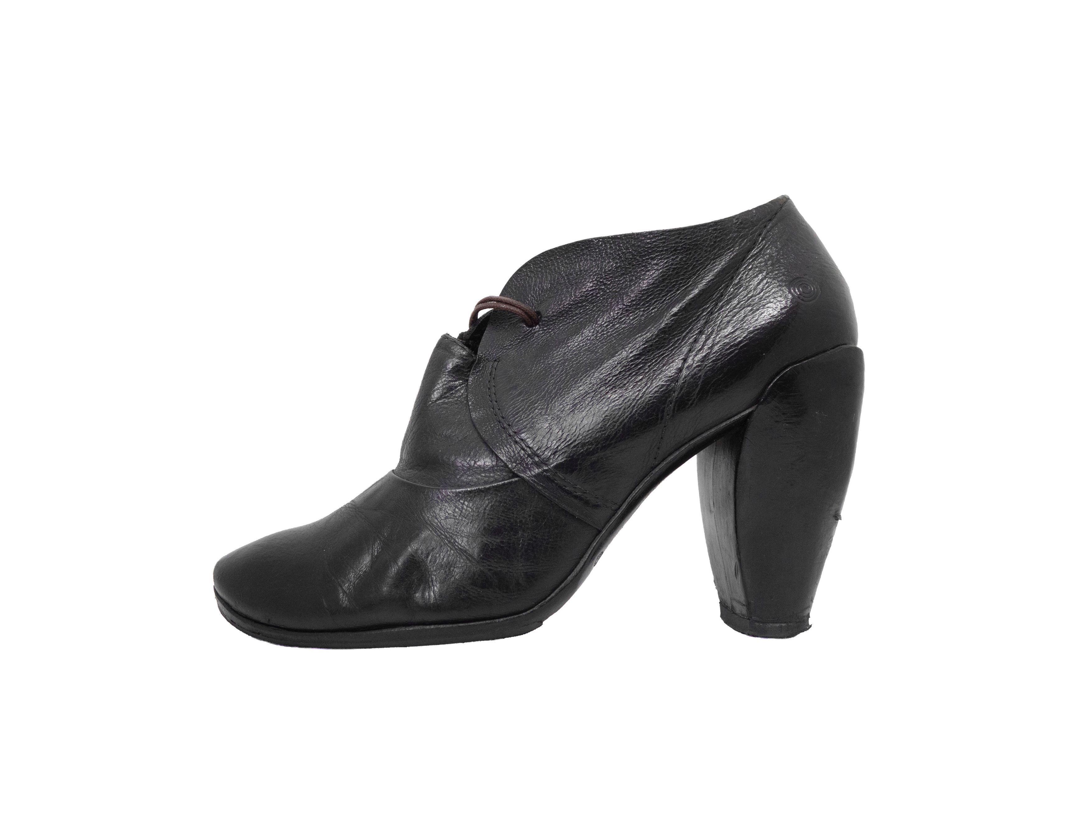 Marsell Avant Garde Leather Sculptural Heel Artisanal Ankle Boots Size US 7.5 / IT 37.5 - 1 Thumbnail