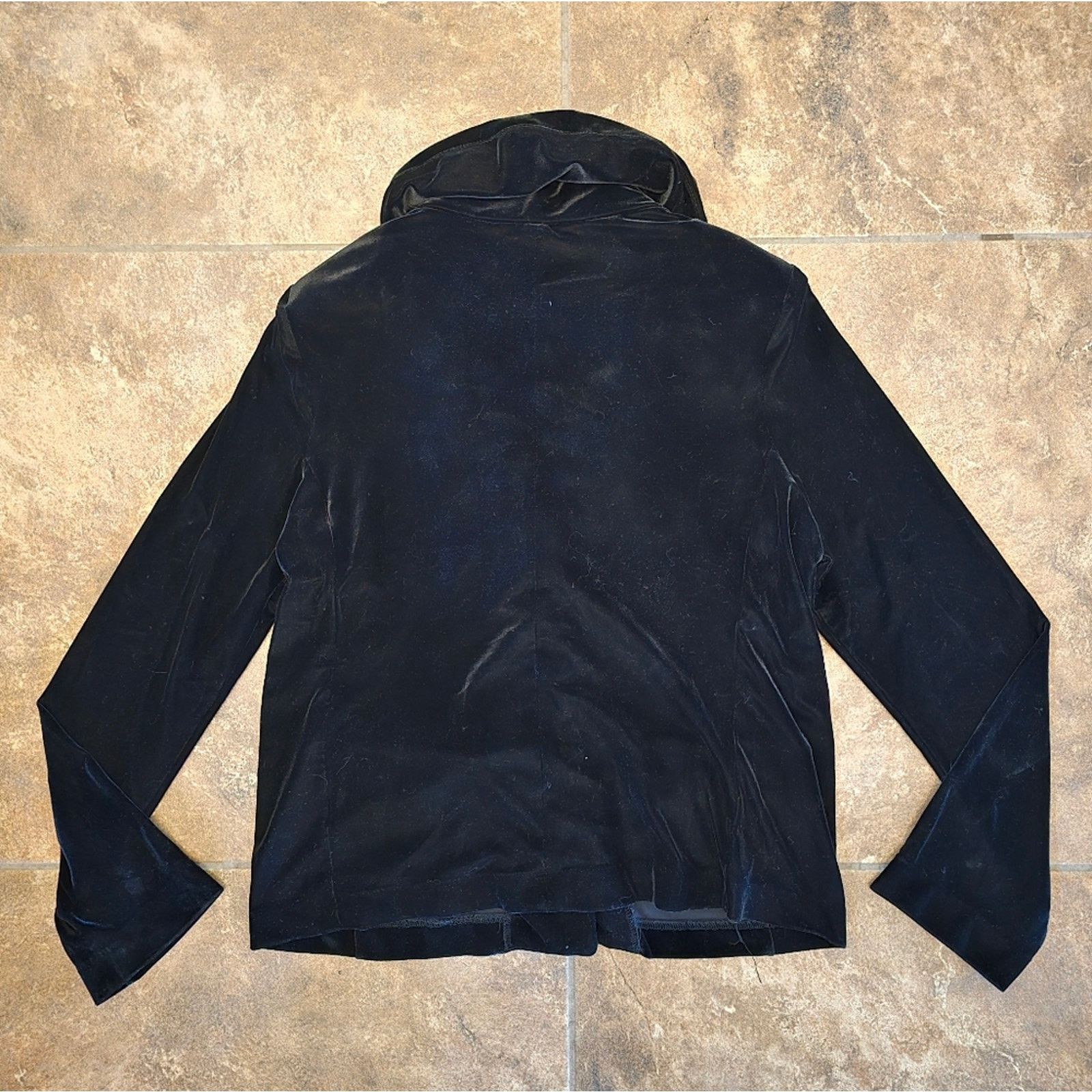 Other Black Velvet Lush | WHITE STAG | Button Down Cardigan Size L / US 10 / IT 46 - 2 Thumbnail
