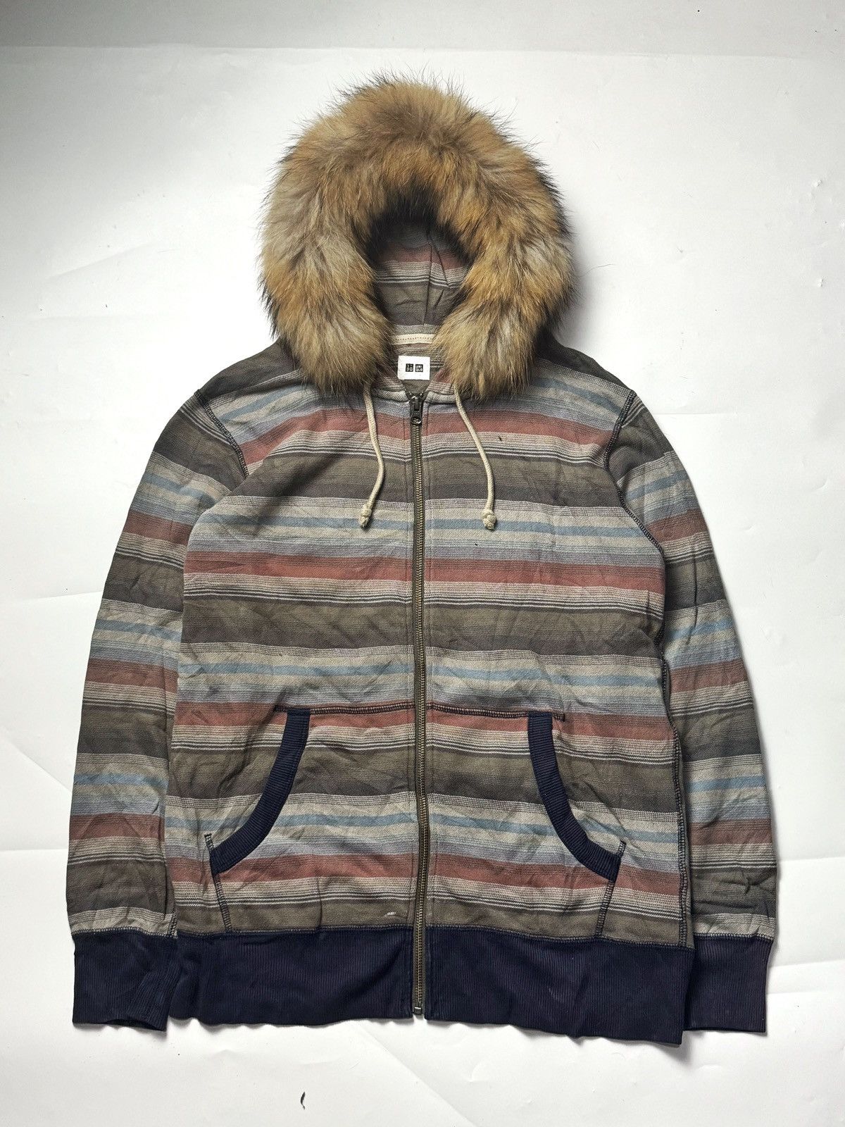 Hysteric Glamour × Japanese Brand × Le Grande Bleu (L.G.B.) Japanese Fur Hoodie Stripe Uniqlo Size US L / EU 52-54 / 3 - 1 Thumbnail