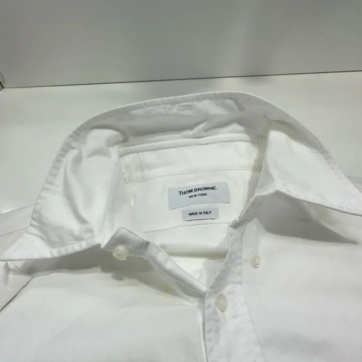 Thom Browne Thom Browne Long Sleeve Shirt with Striped Cuffs -2507 Size US S / EU 44-46 / 1 - 5 Thumbnail