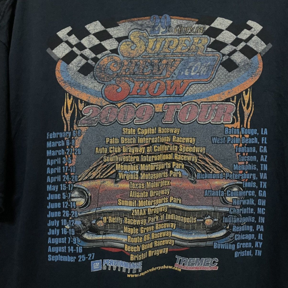 Chevrolet × Vintage Vintage 2009 Super Chevy Show Tour T Shirt Size US XL / EU 56 / 4 - 9 Thumbnail