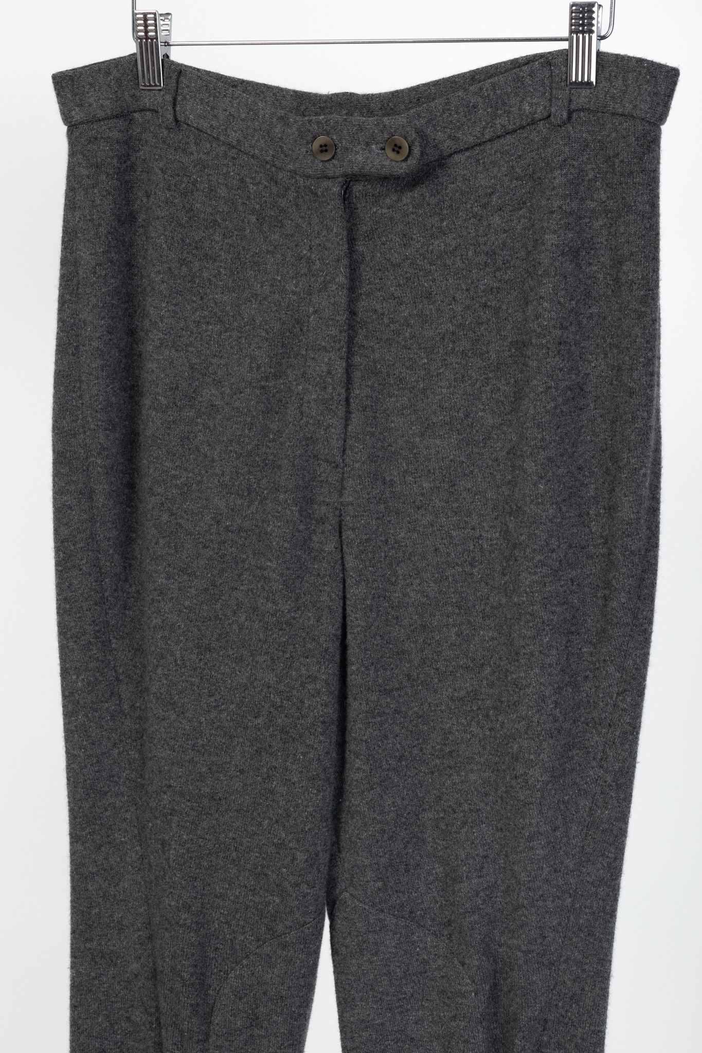Donna Karan Donna Karan New York Grey Cashmere-Knit Jodhpurs Size 32" / US 10 / IT 46 - 3 Thumbnail