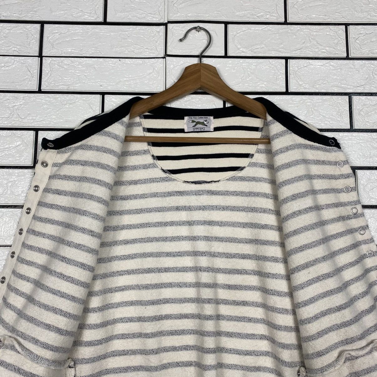 Japanese Brand 📌The Fox Collection Snap Button Cardigan Striped Size US M / EU 48-50 / 2 - 15 Thumbnail