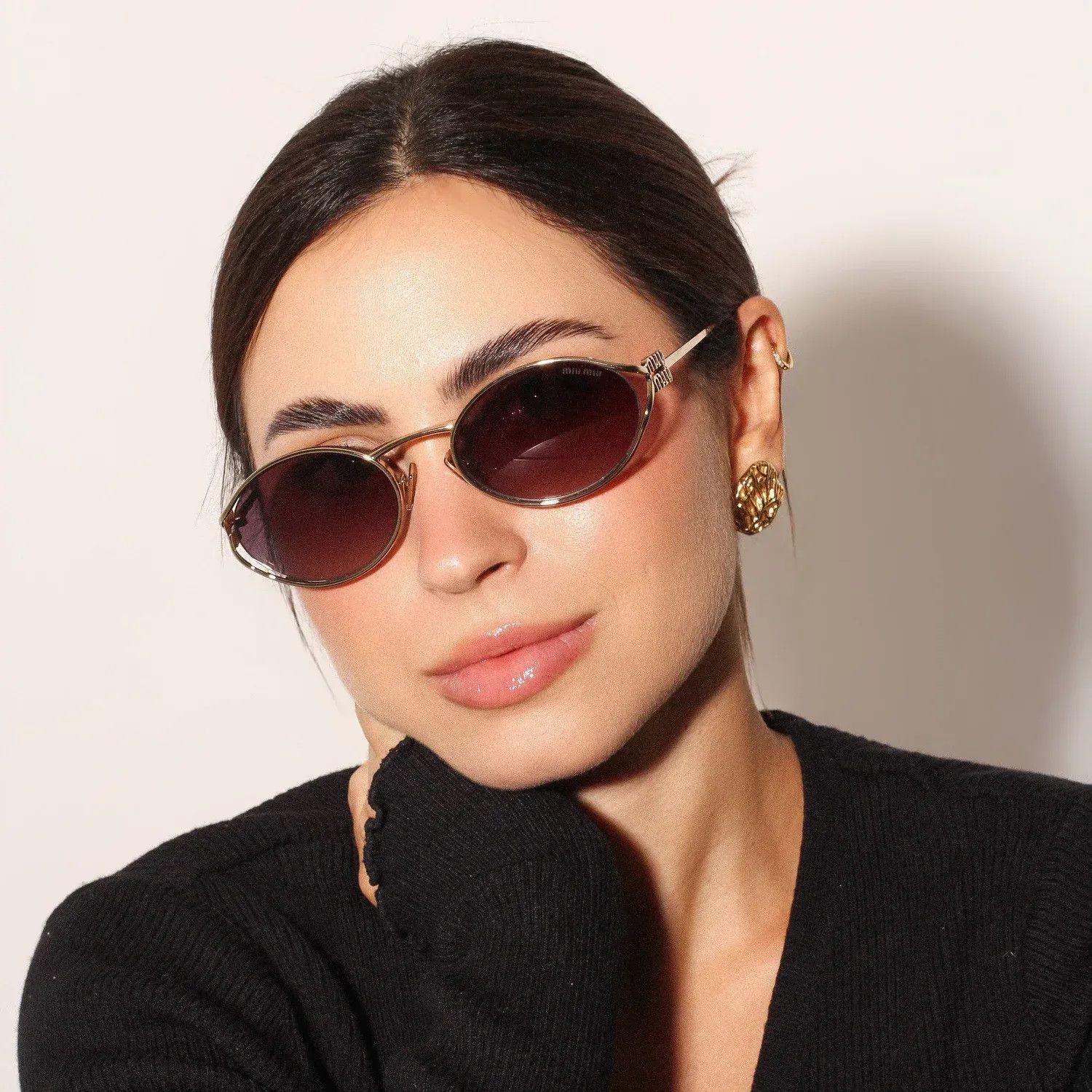 Miu Miu Miu Miu Women Sunglasses LOGO MU52YS 5AK20Y NEW AUTHENTIC Size ONE SIZE - 11 Thumbnail