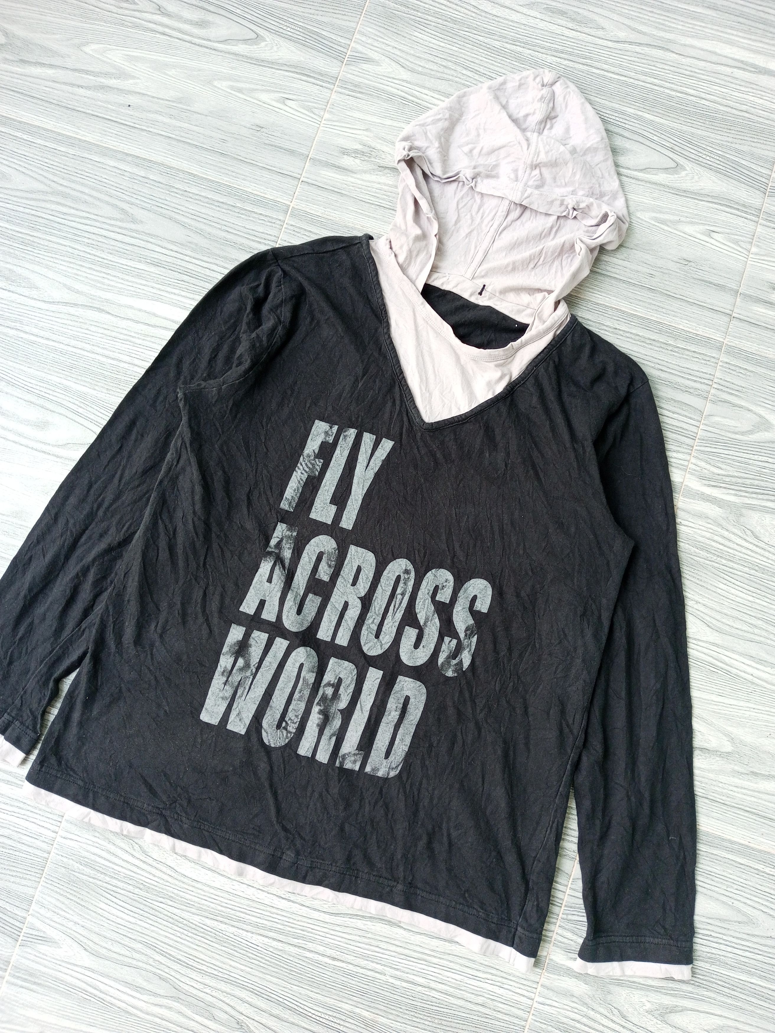 Japanese Brand "Lost Tag" Japan Double Layer Hoodie LongSleeve Tshirt Size US L / EU 52-54 / 3 - 2 Thumbnail