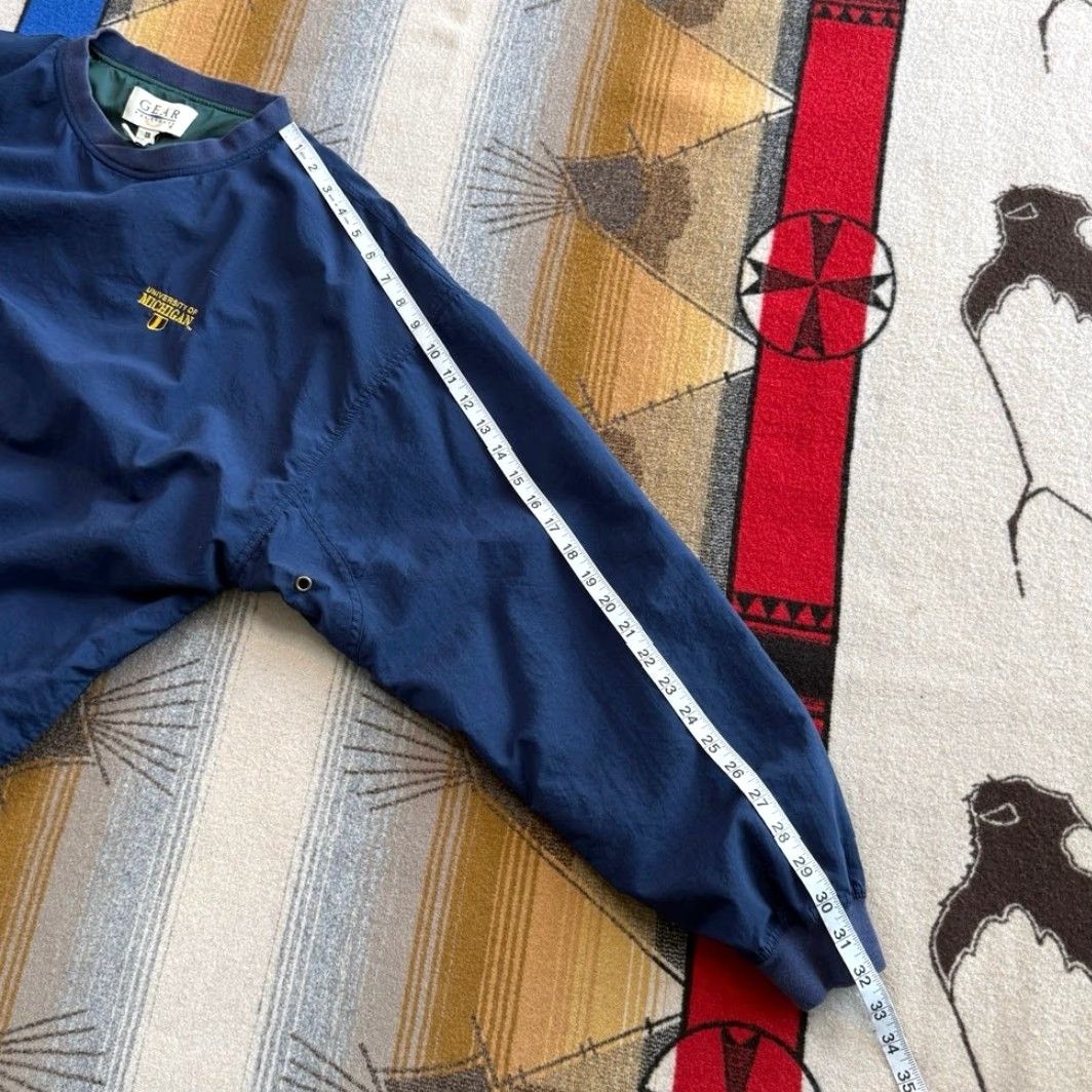 Vintage VINTAGE University Of Michigan Embroidered Pullover Windbreaker Jacket XL Men Blue Gear for Sports 90s College Sport Windbreaker Size US XL / EU 56 / 4 - 8 Thumbnail