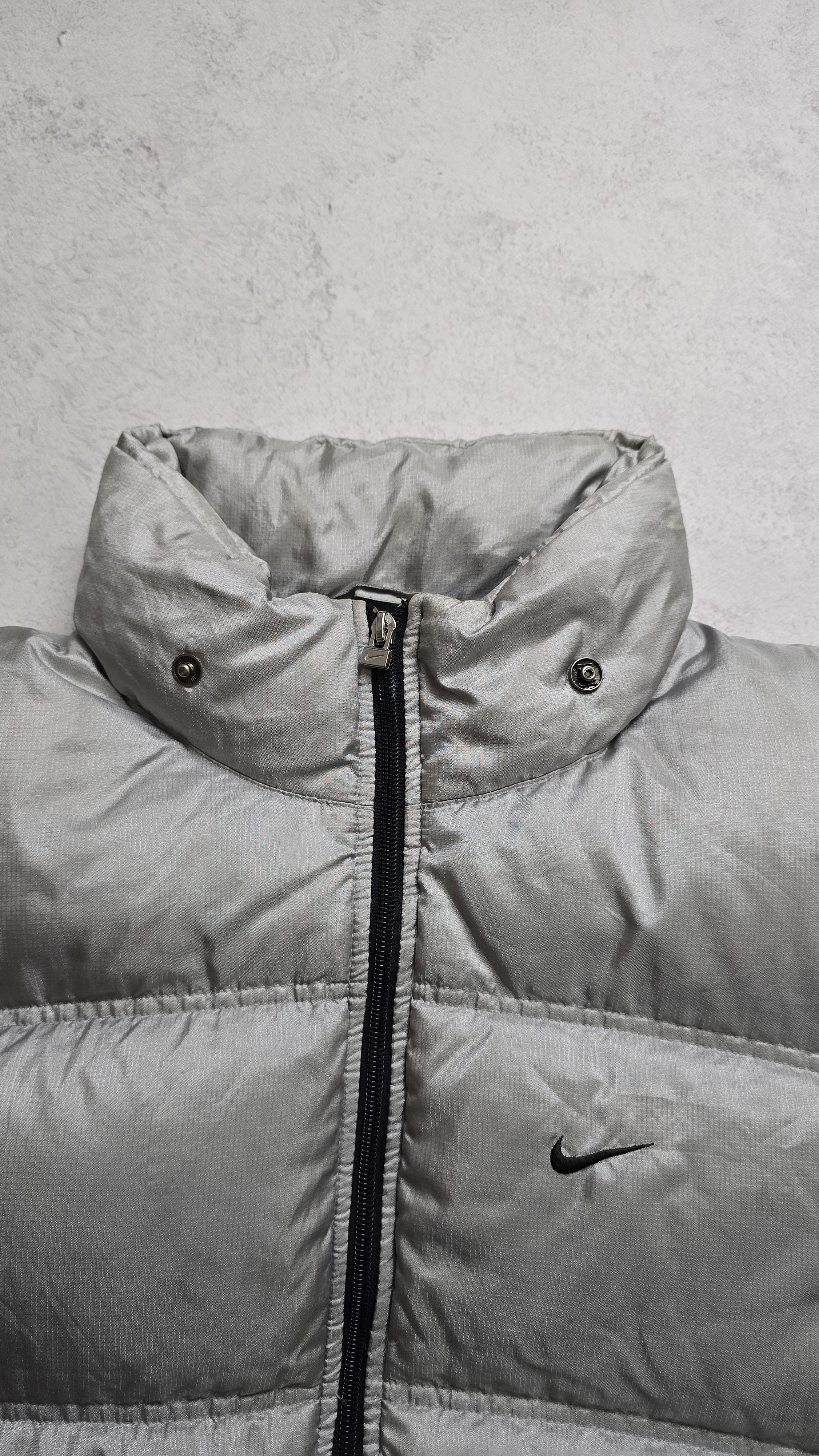 Nike Nike Vintage Y2K Silver Down Puffer Jacket Heavy Winter Coat Size US M / EU 48-50 / 2 - 12 Thumbnail