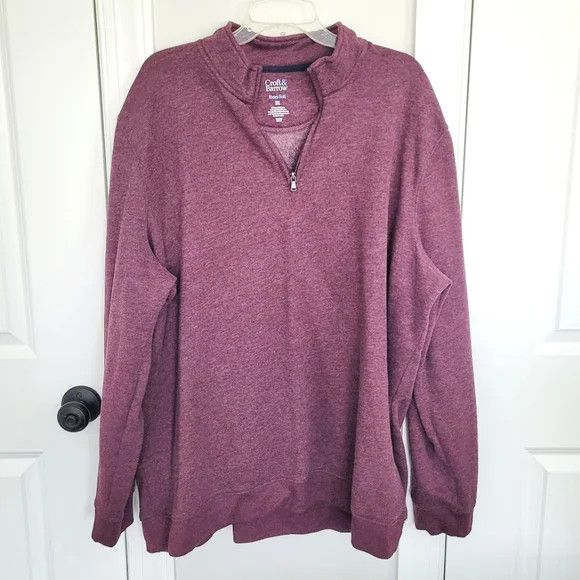 Croft & Barrow Extra Soft Fig Heathered 1/4 Zip Fleece Size US XXL / EU 58 / 5 - 3 Thumbnail