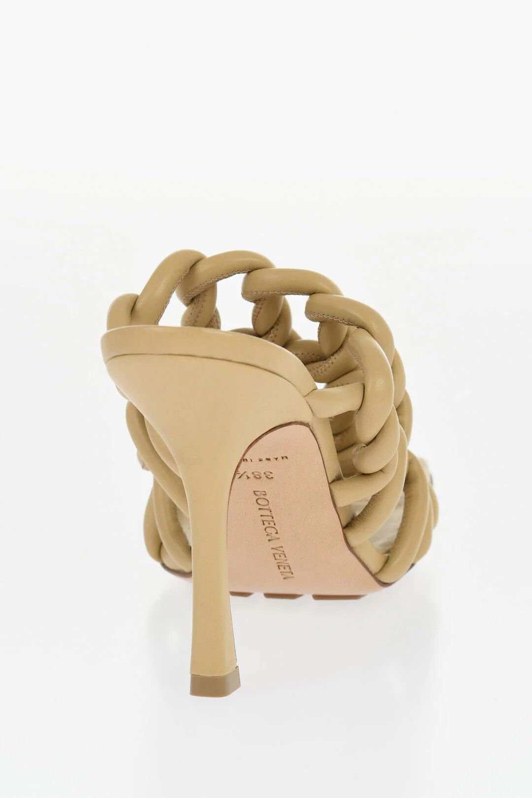 Bottega Veneta og1mm0426 Woven Leather Sandals in Beige Size US 6 / IT 36 - 2 Thumbnail