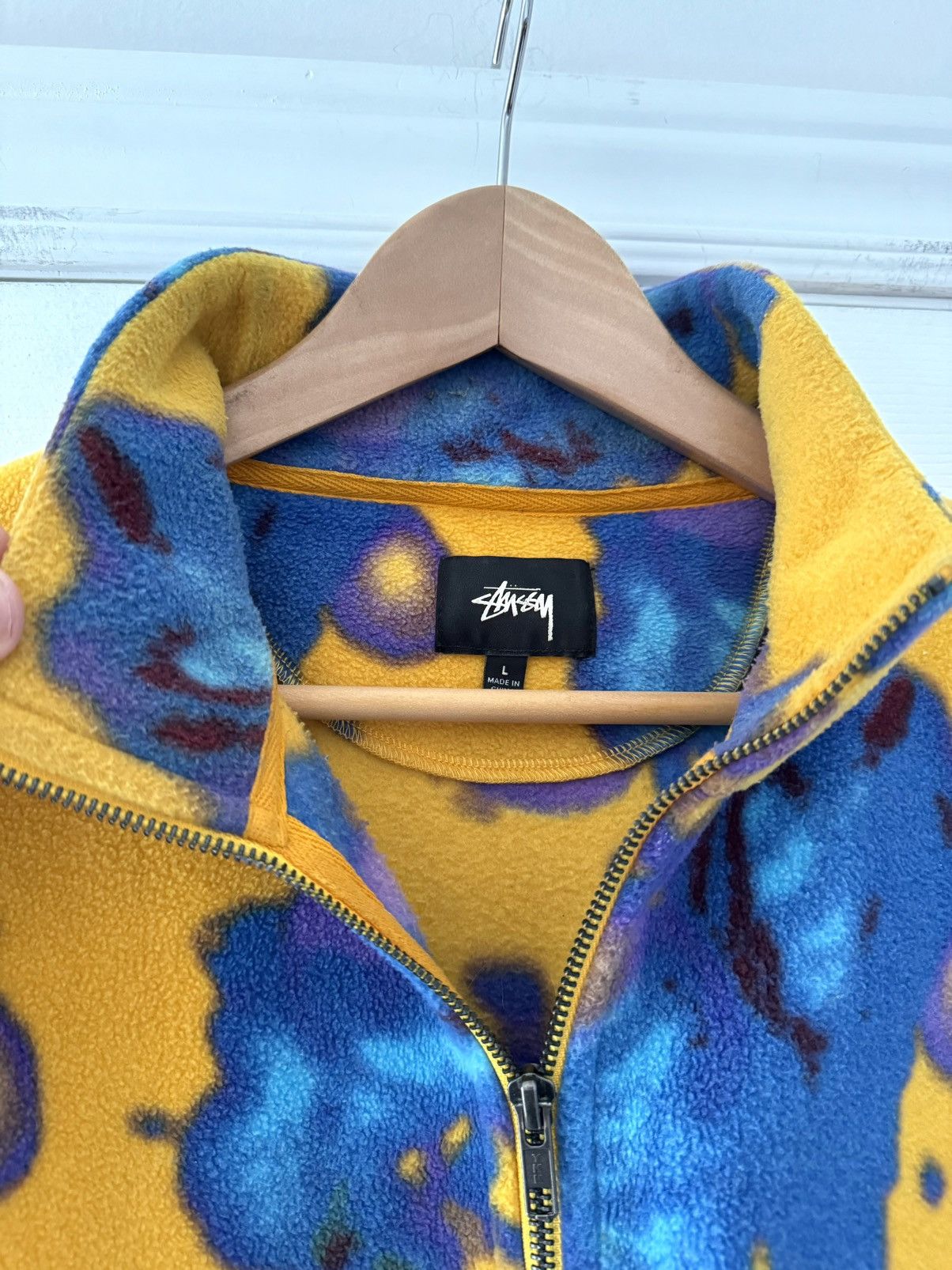 Stussy Stussy Half Zip Polar Mock Neck Fleece Size US L / EU 52-54 / 3 - 5 Thumbnail