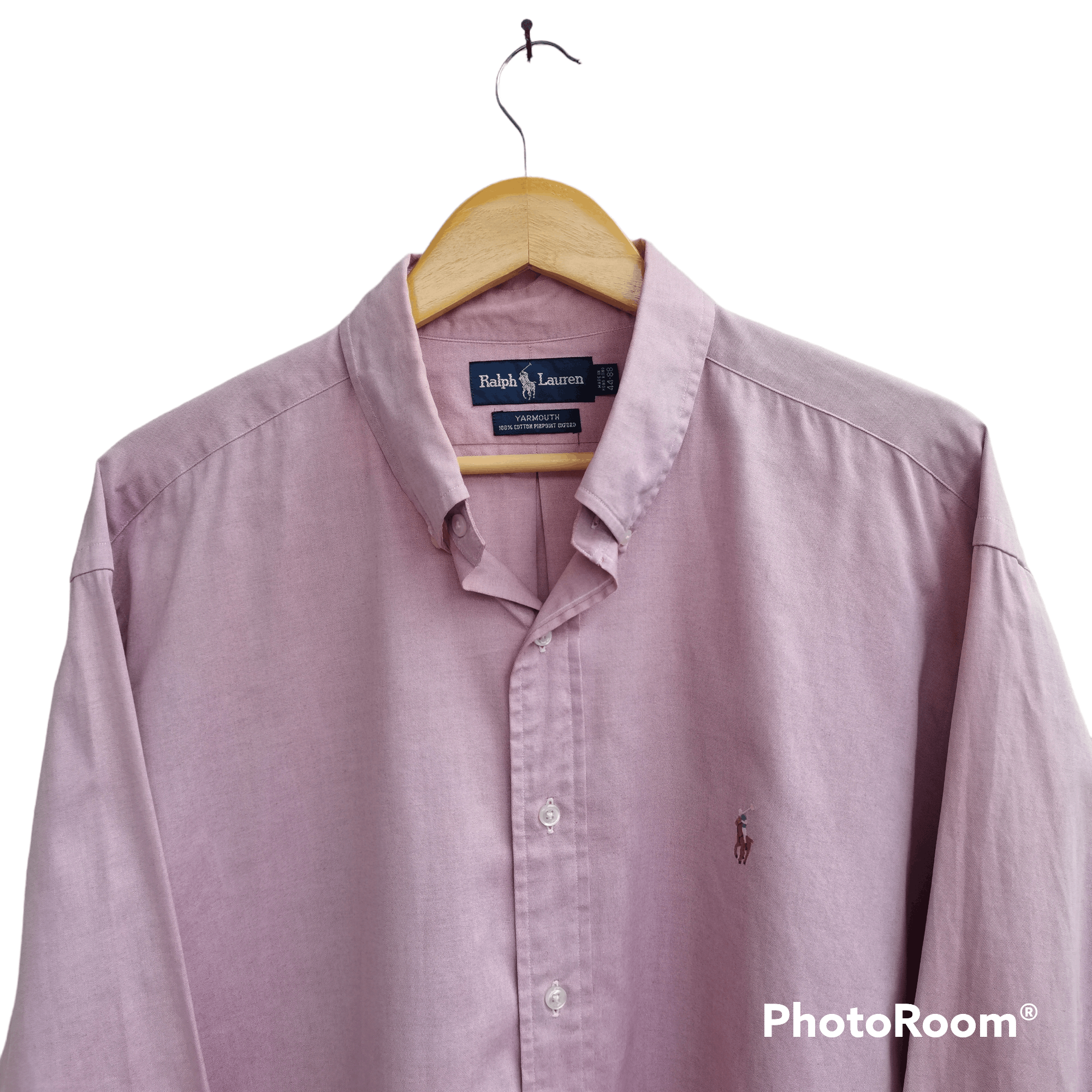 Ralph Lauren × Vintage Vintage Ralph Lauren Yarmouth Pink Shirt Size US XL / EU 56 / 4 - 2 Thumbnail