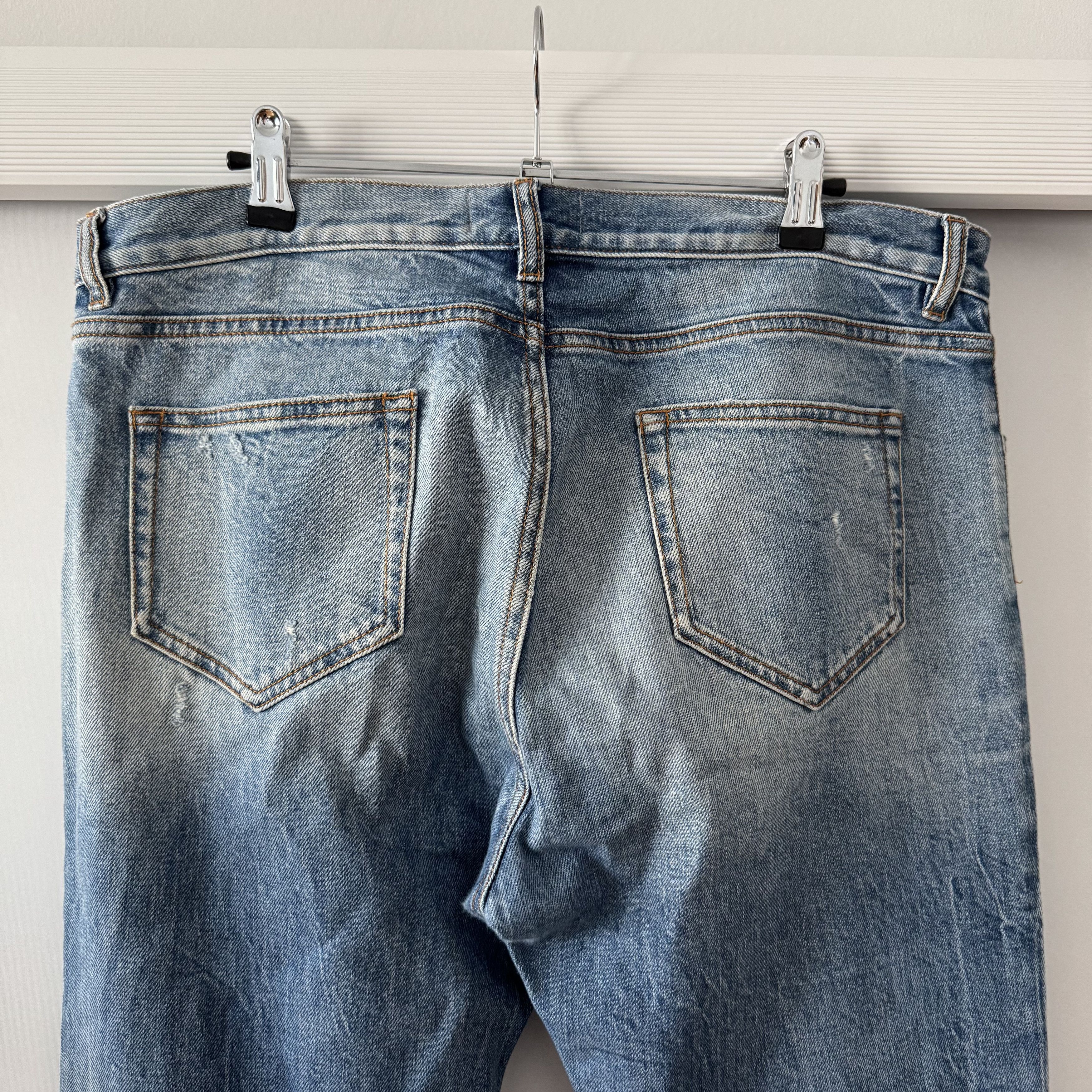 Faith Connexion Faith Connexion Light Blue Slim Fit Denim Jeans Distressed Size US 33 - 6 Thumbnail