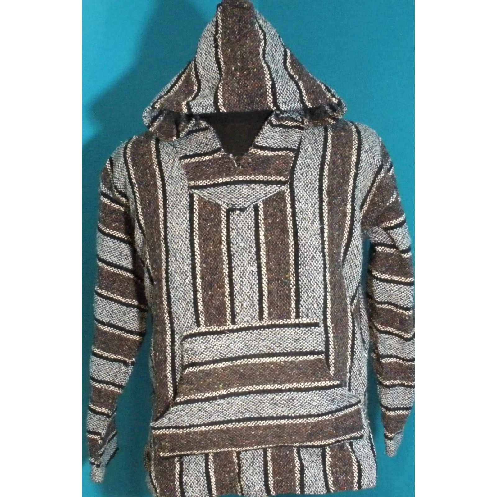 Sunspel Sunspecs Hooded Pullover Unisex Adults S/M Multicolor Striped Beach Baja Hippie Streetwear Hoodie Size US S / EU 44-46 / 1 - 2 Thumbnail