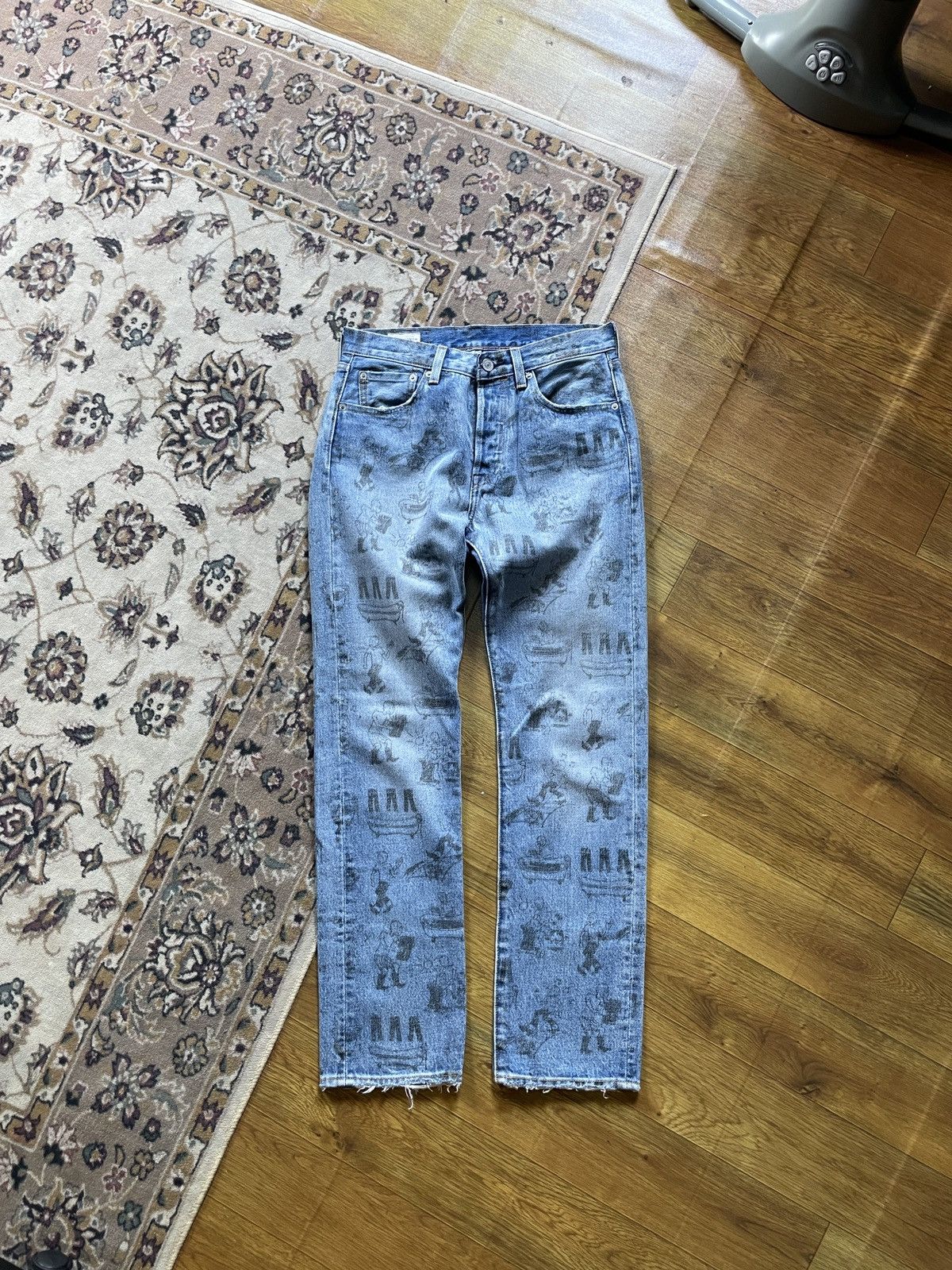 Levi's × Levi's Vintage Clothing Levis Bathtub Cartoon Trucker Denim 501 Big E Size US 29 - 1 Thumbnail