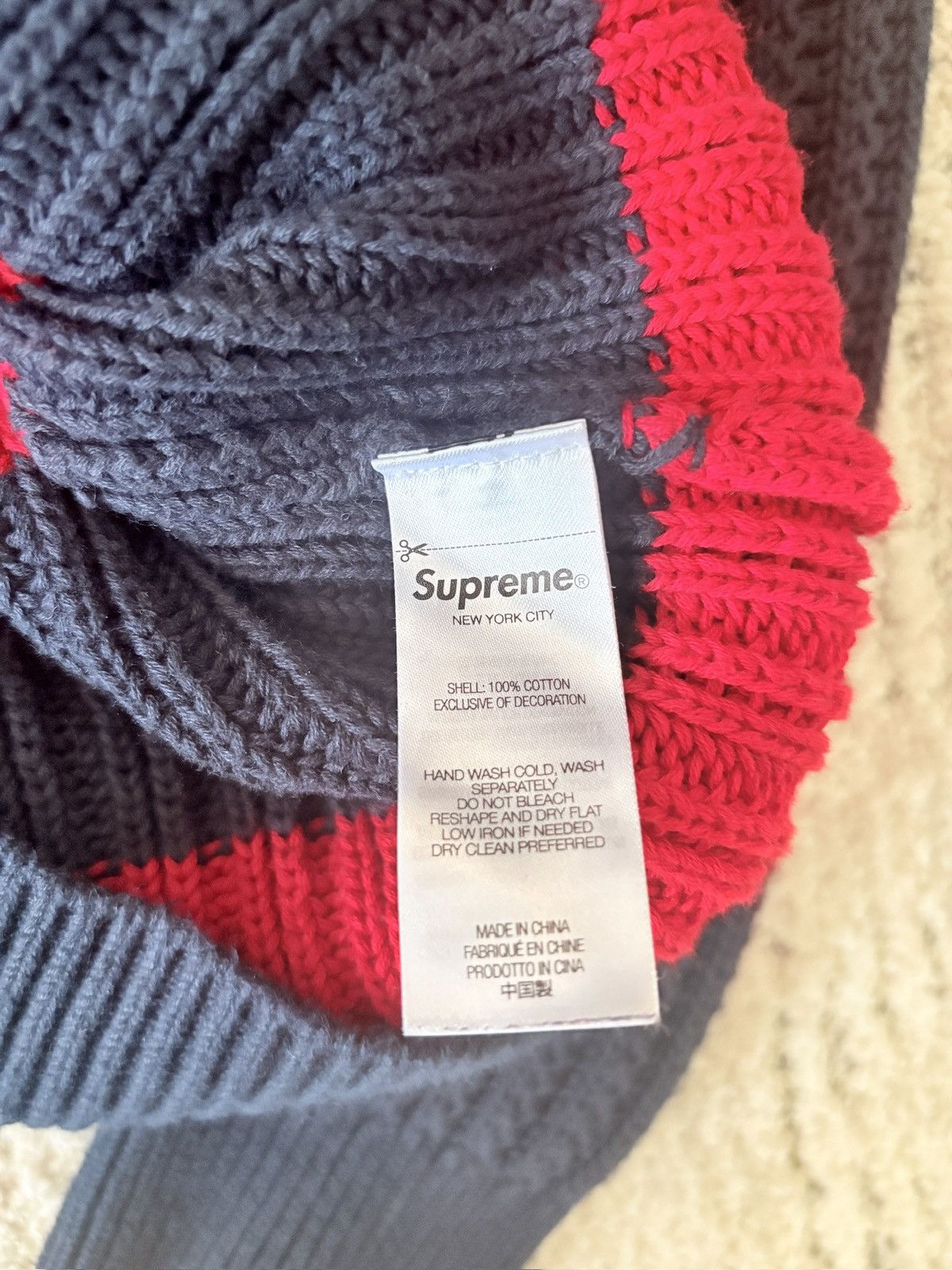 Supreme Supreme Loose Gauge Stripe Small Box Logo Sweater Size US M / EU 48-50 / 2 - 3 Thumbnail
