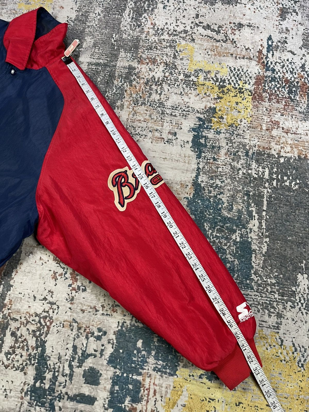 MLB Vtg 90s Atlanta Braves x Starter Diamond Collection Jacket Size US L / EU 52-54 / 3 - 12 Thumbnail