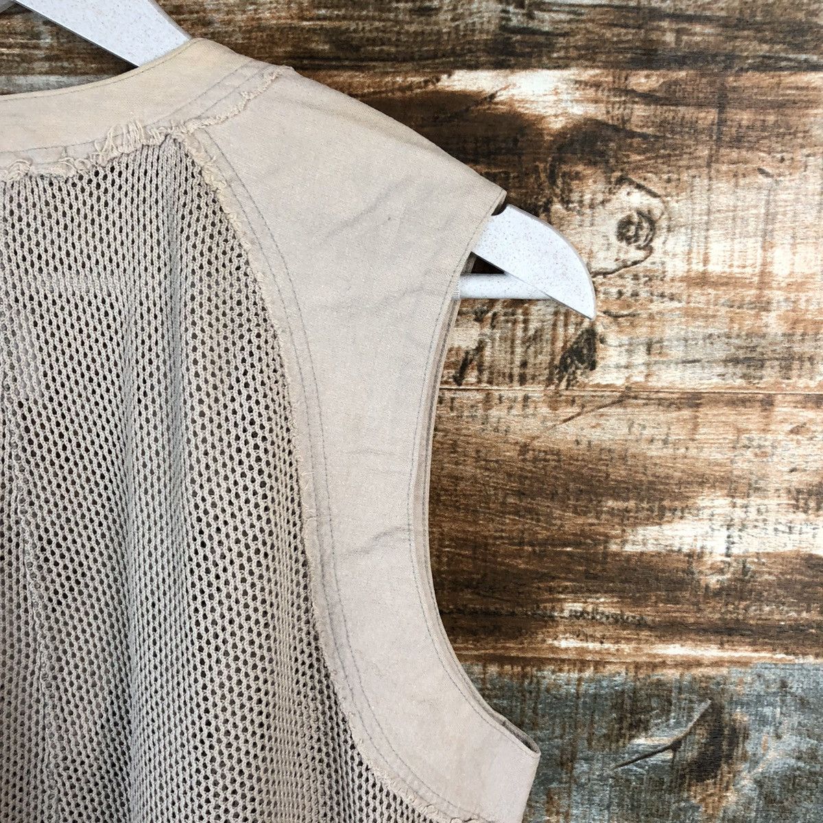 Vintage × Zucca Zucca Brown Vest crochet meshnet sleeveless #A1547 Size US M / EU 48-50 / 2 - 13 Thumbnail