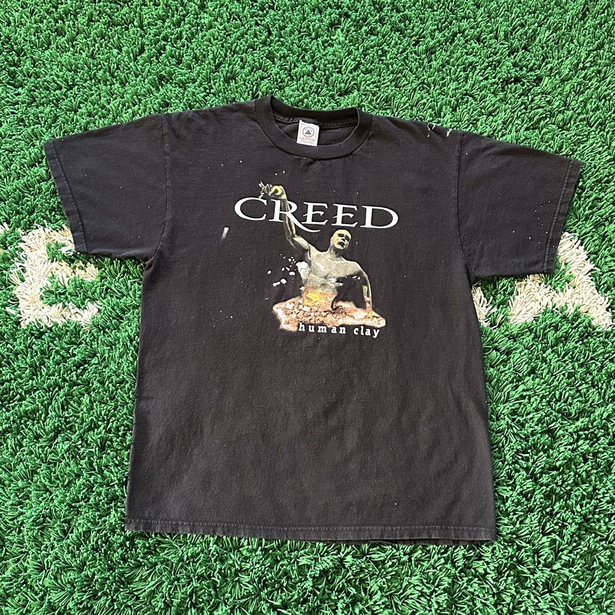 Vintage Vintage Creed Human Clay Album Band Tee Paint Splatter Shirt ...