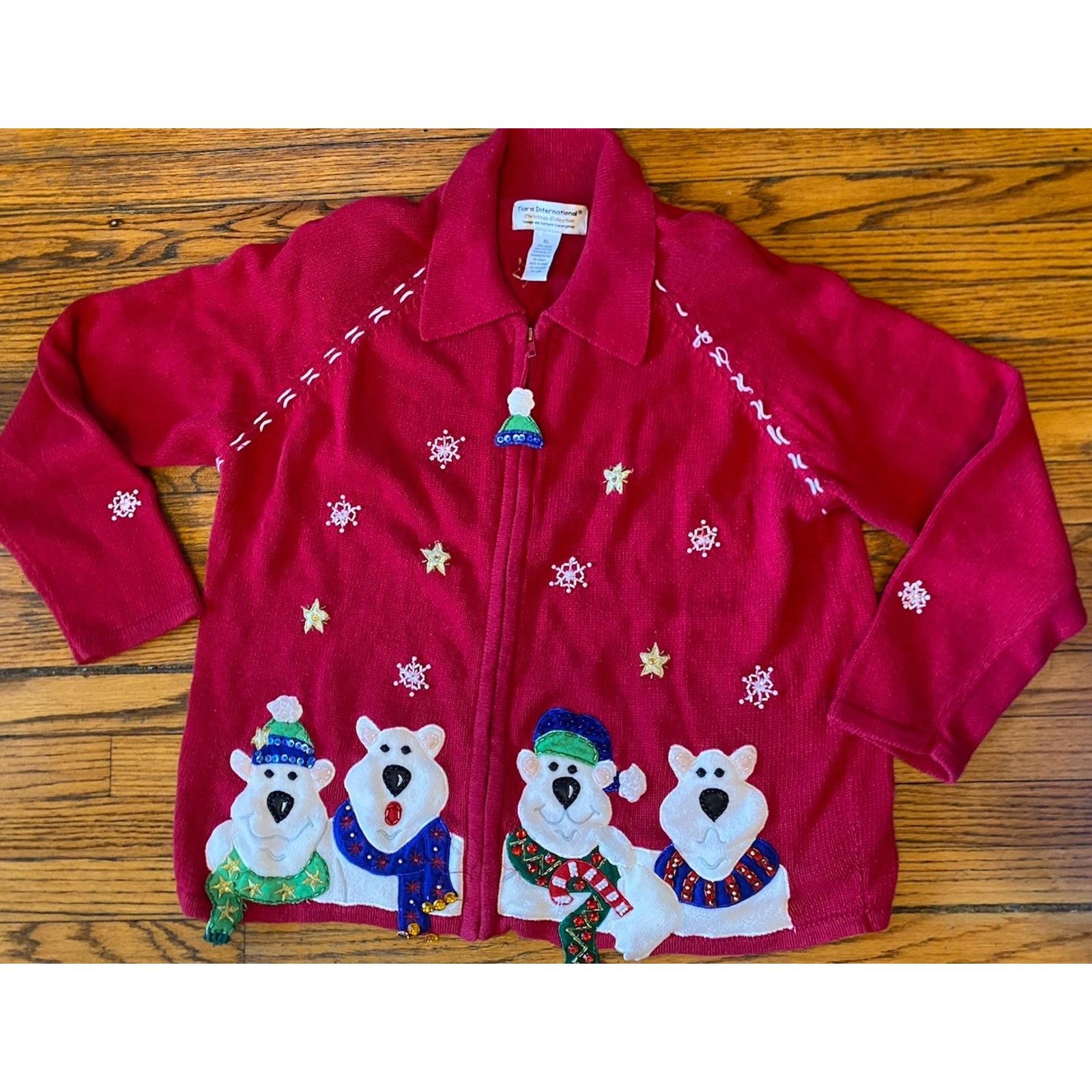 Vintage VTG Tiara Collection Snowmen Zip Cardigan Sweater Women’s XL Size XL / US 12-14 / IT 48-50 - 1 Thumbnail