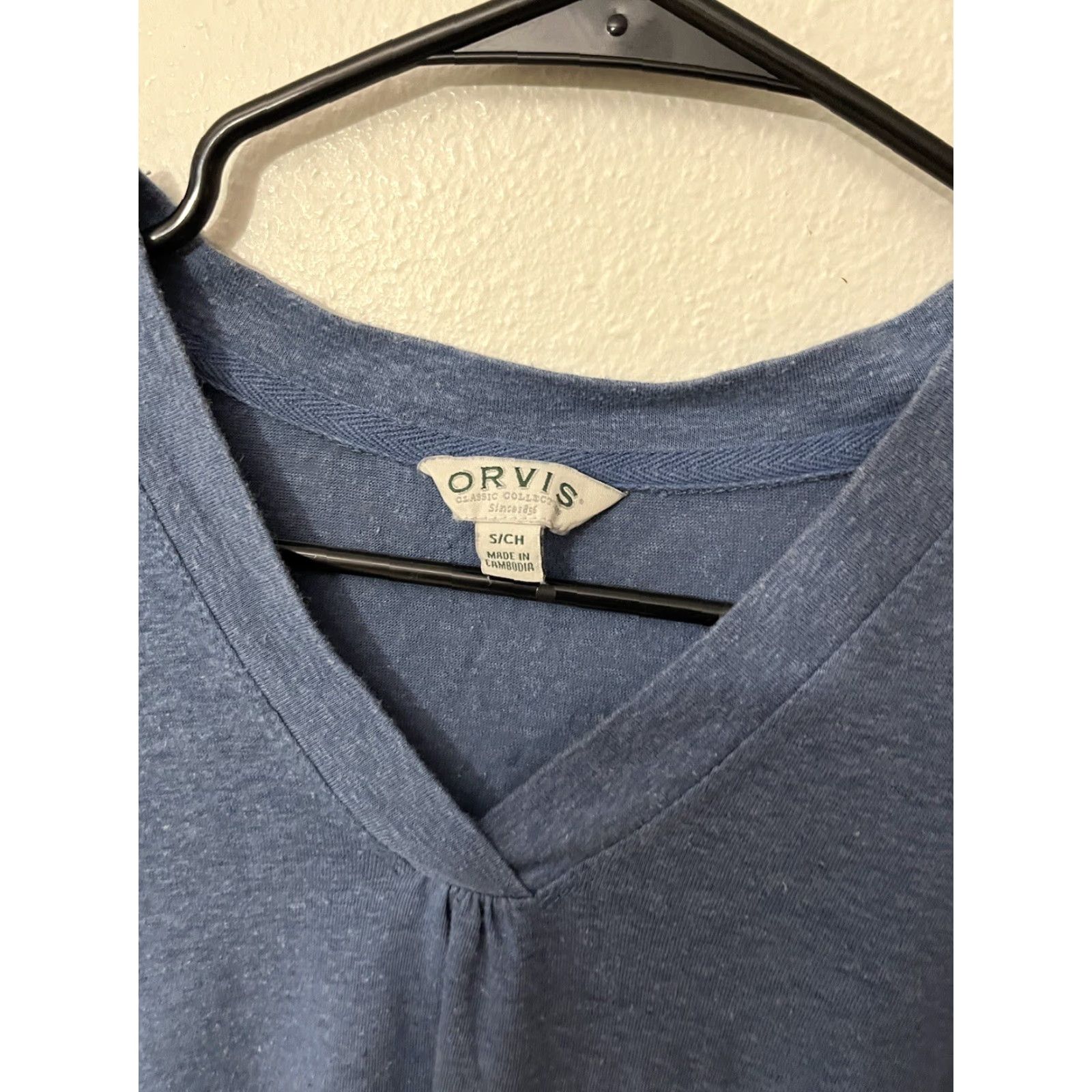 Orvis Orvis Women's Shirt Small Blue V-Neck 3/4 Sleeve Casual Knit T-Shirt Outdoors Size S / US 4 / IT 40 - 3 Thumbnail