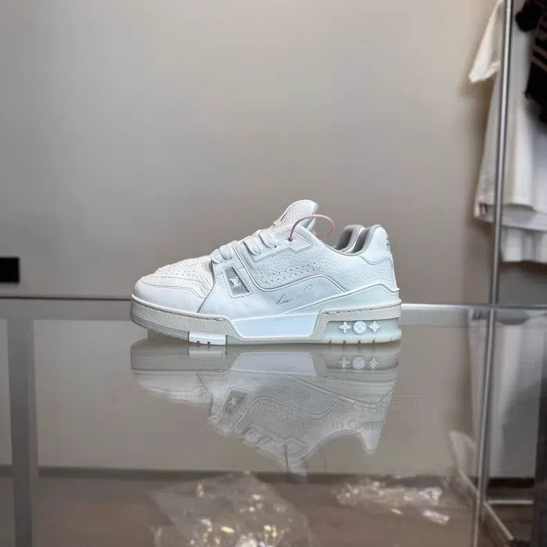 Louis Vuitton Louis Vuitton Trainer white cement shoes Size US 7 / IT 37 - 4 Thumbnail
