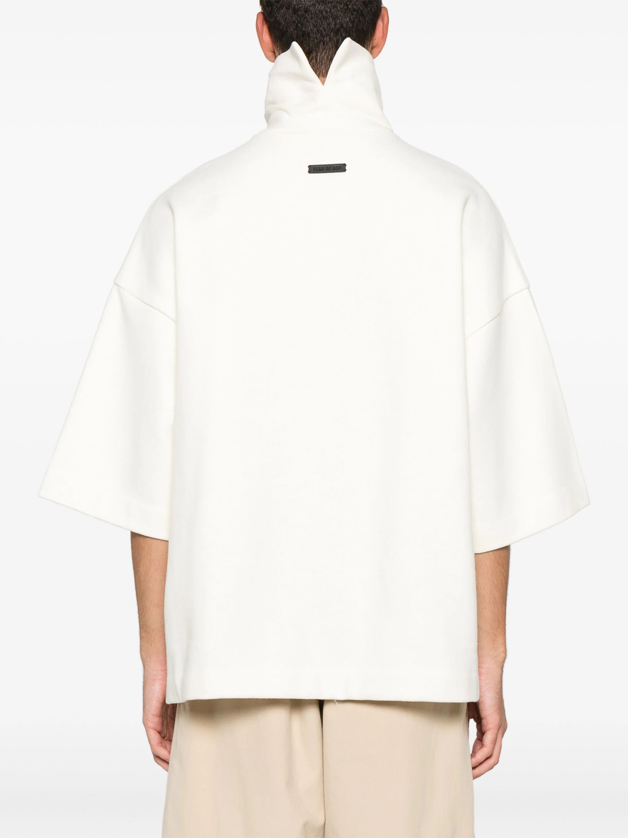 Fear of God o1s22i1n1024 Oversized High-Neck T Shirt in White Size US L / EU 52-54 / 3 - 3 Thumbnail