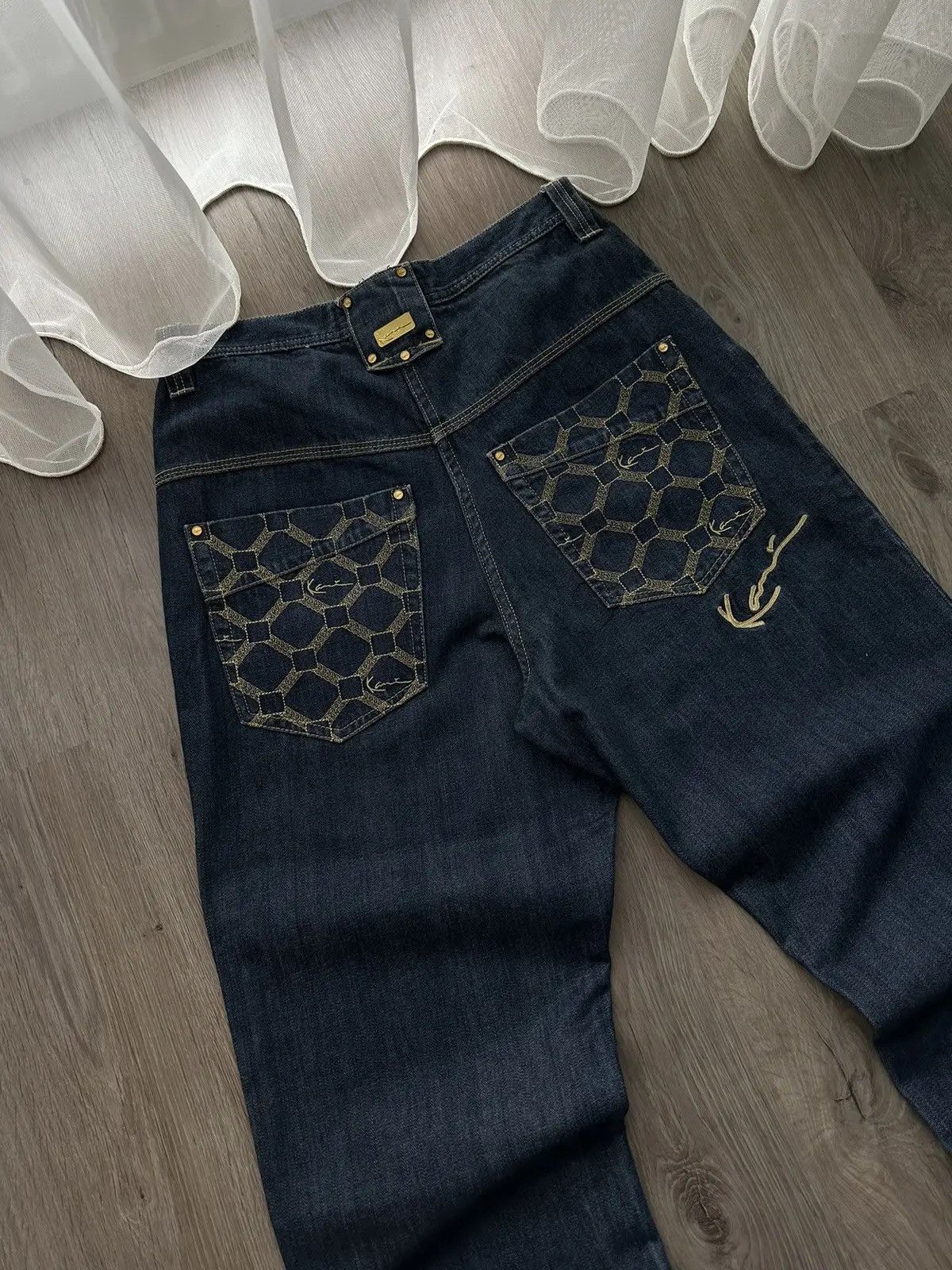 Karl Kani × Vintage Vintage Karl Kani Baggy Blue Rap Y2K Pants Size US 32 / EU 48 - 5 Thumbnail