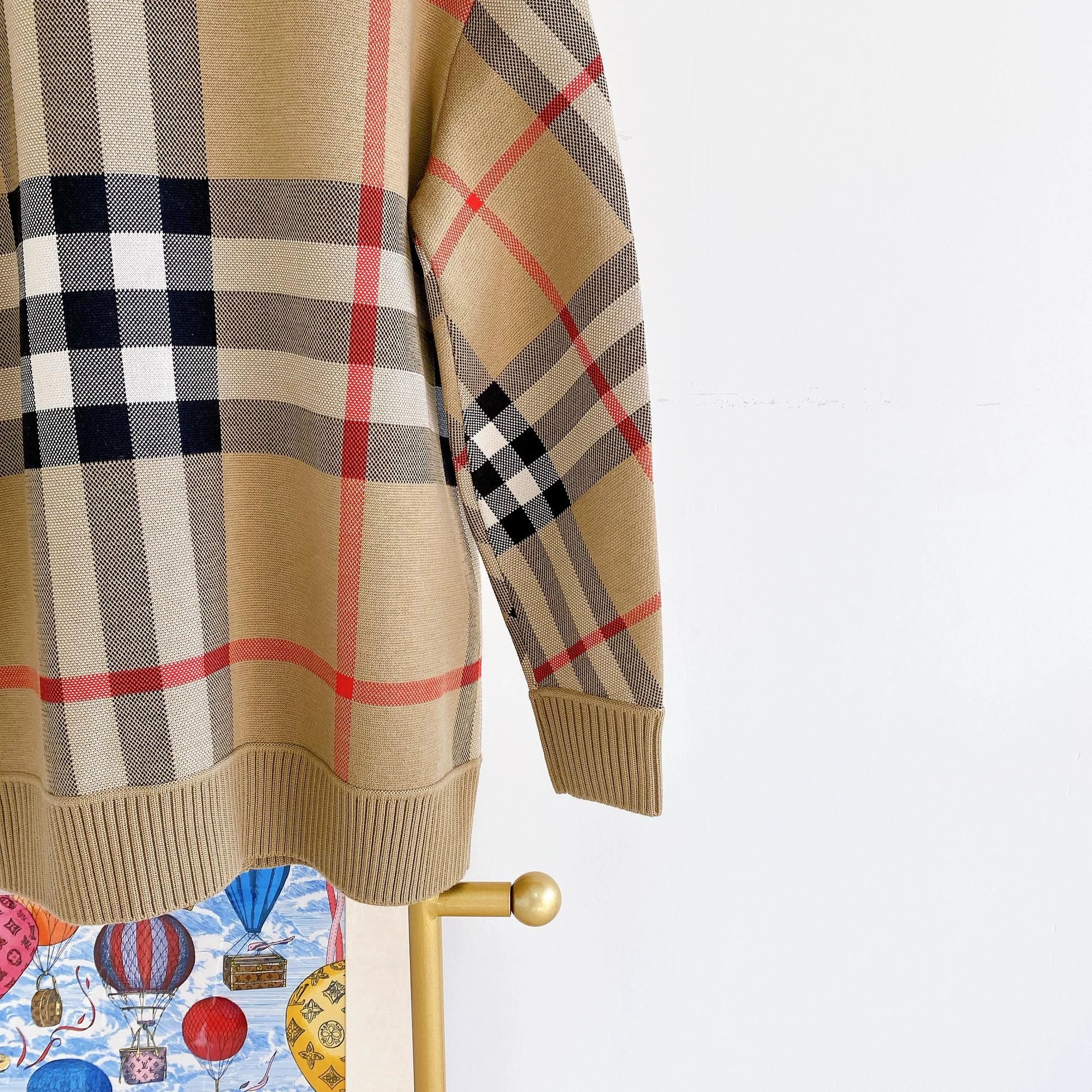 Burberry Burberry Khaki Check Wool Cardigan M BNWT Size US M / EU 48-50 / 2 - 6 Thumbnail