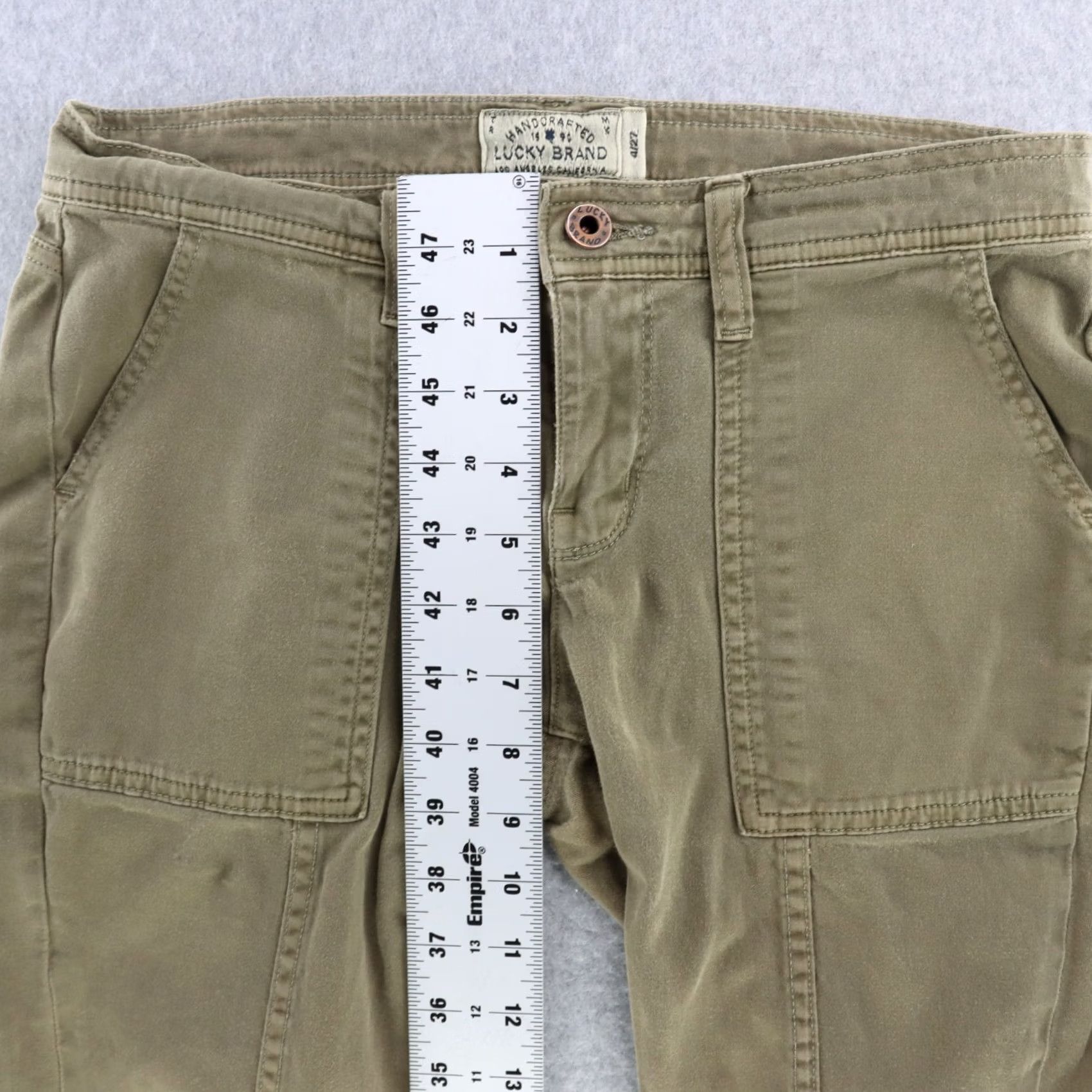 Lucky Brand Lucky Brand Women Pants Cargo Military Green Stretch Cotton Blend Size 4/27 Tapered Shoes: N/A Size 27" / US 4 / IT 40 - 6 Thumbnail