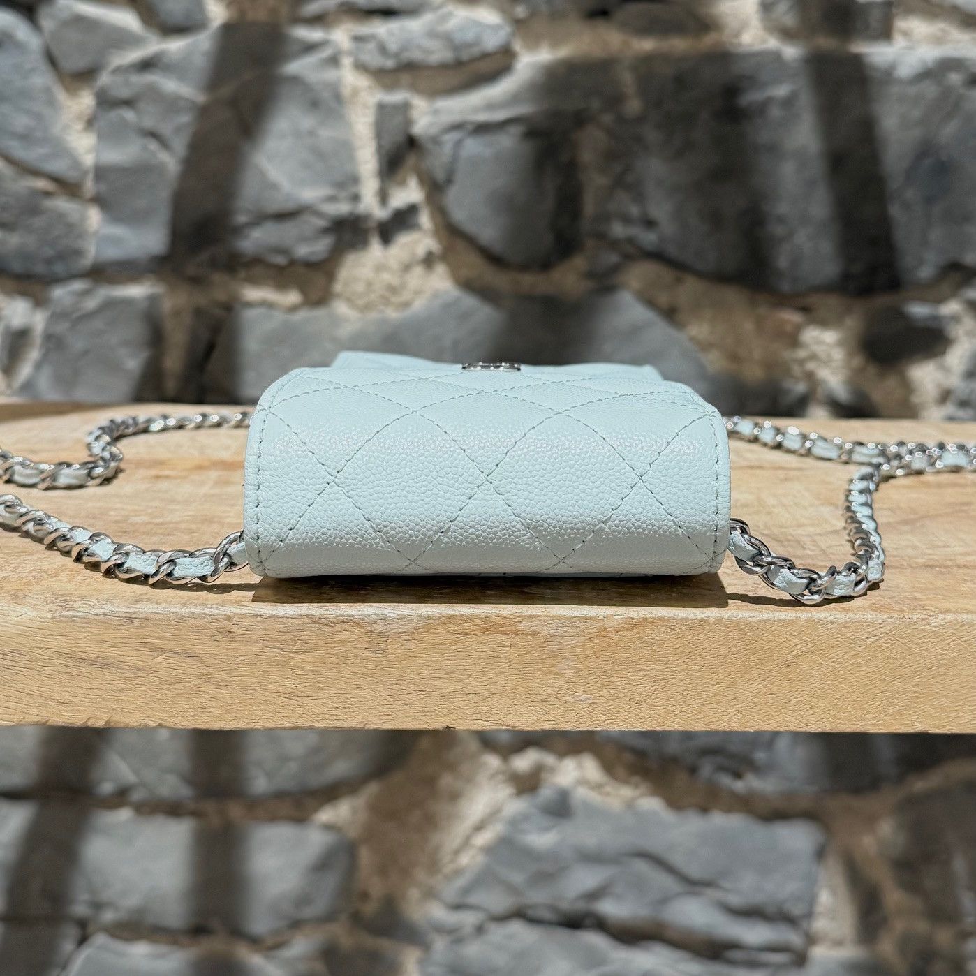 Chanel Chanel 2021 Caviar Leather Phone Holder Crossbody Chain Bag Size ONE SIZE - 4 Thumbnail