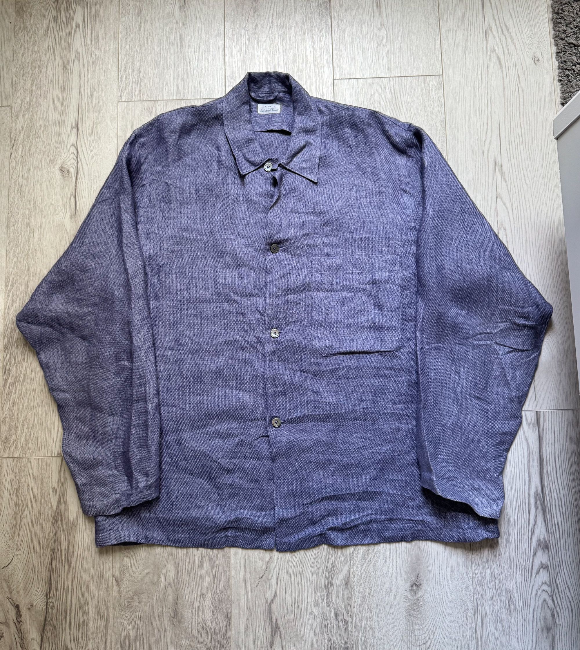 Comoli Comoli Japan 100% Linen Oversized Shirt Size 2 (46) - M Size US M / EU 48-50 / 2 - 2 Thumbnail