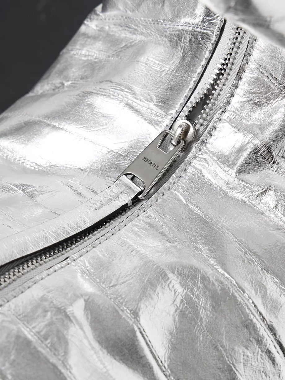 KHAITE o1s22i1n0724 Size: OS / Medium Olivia Hobo Bag in Silver Size ONE SIZE - 4 Thumbnail