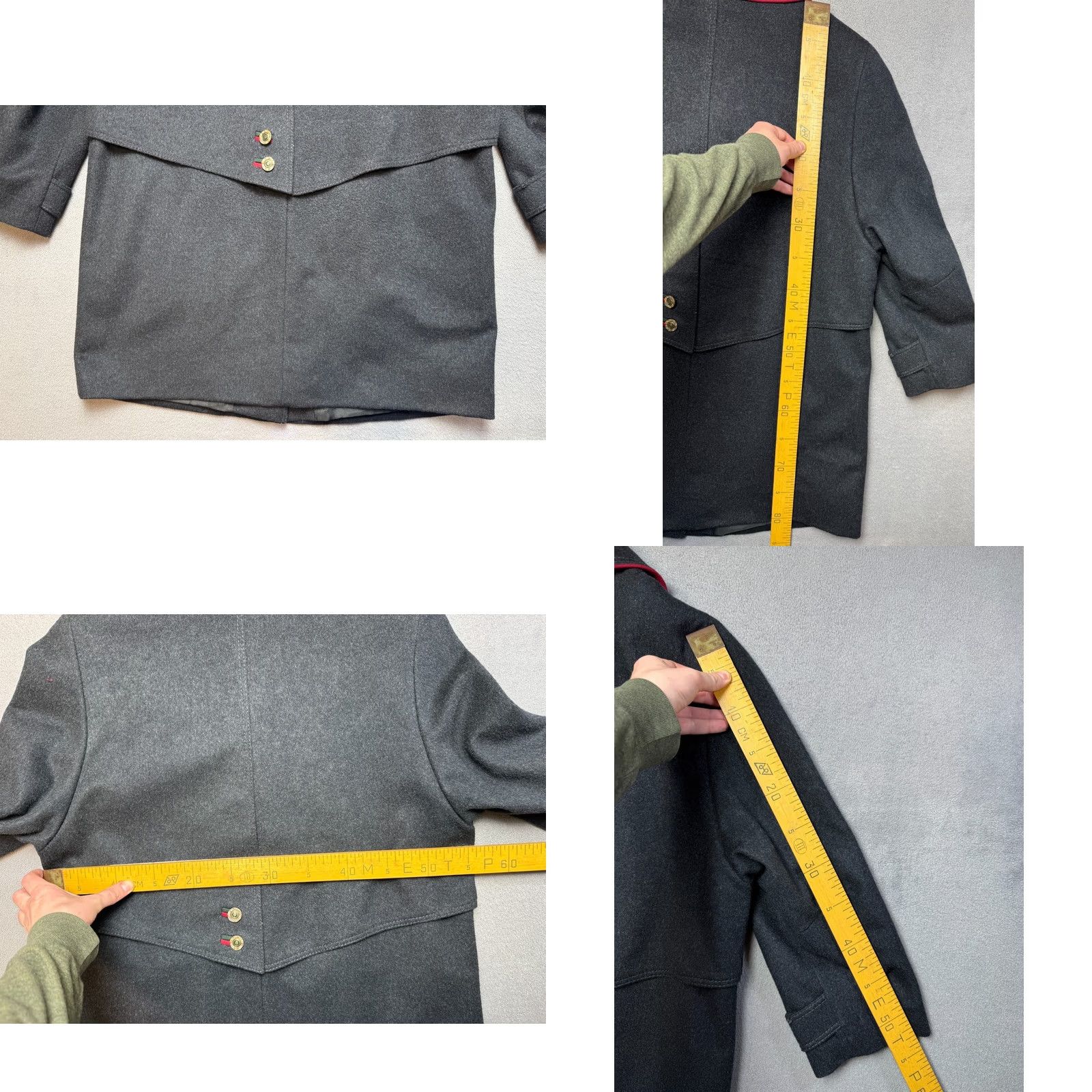 Vintage VINTAGE Loden Coat Womens One Size Dark Gray Wool 44in Size ONE SIZE - 10 Thumbnail
