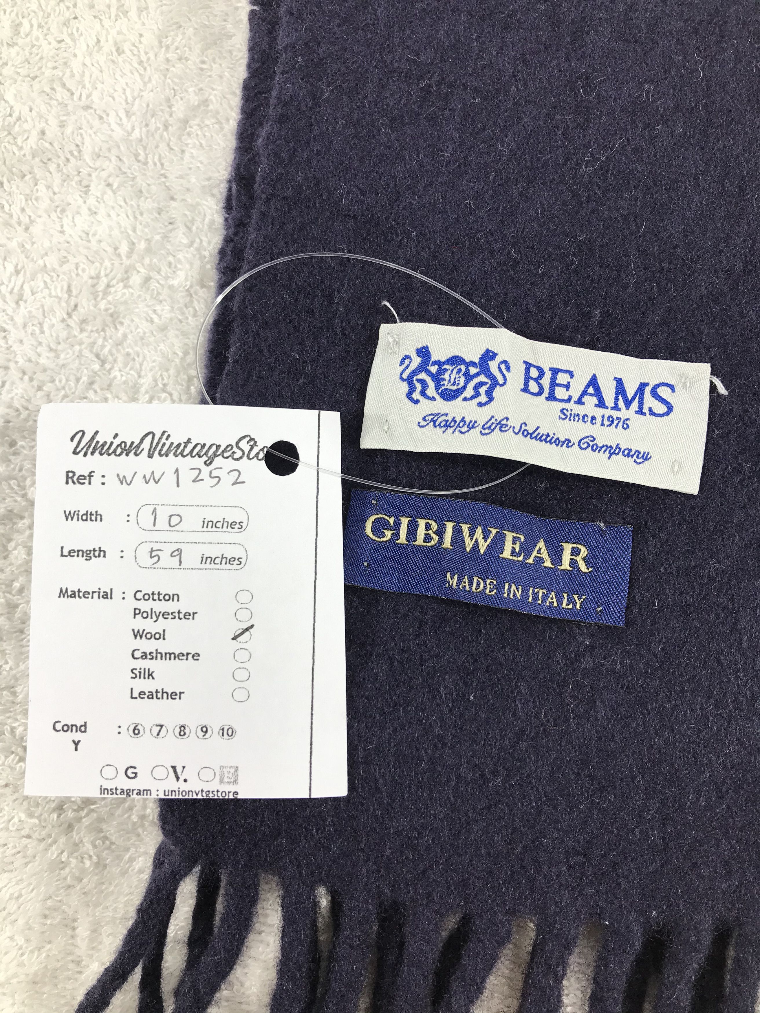 Beams Plus × Vintage Beams Scarf / Muffler / Neckwear - WW1252 Size ONE SIZE - 4 Thumbnail