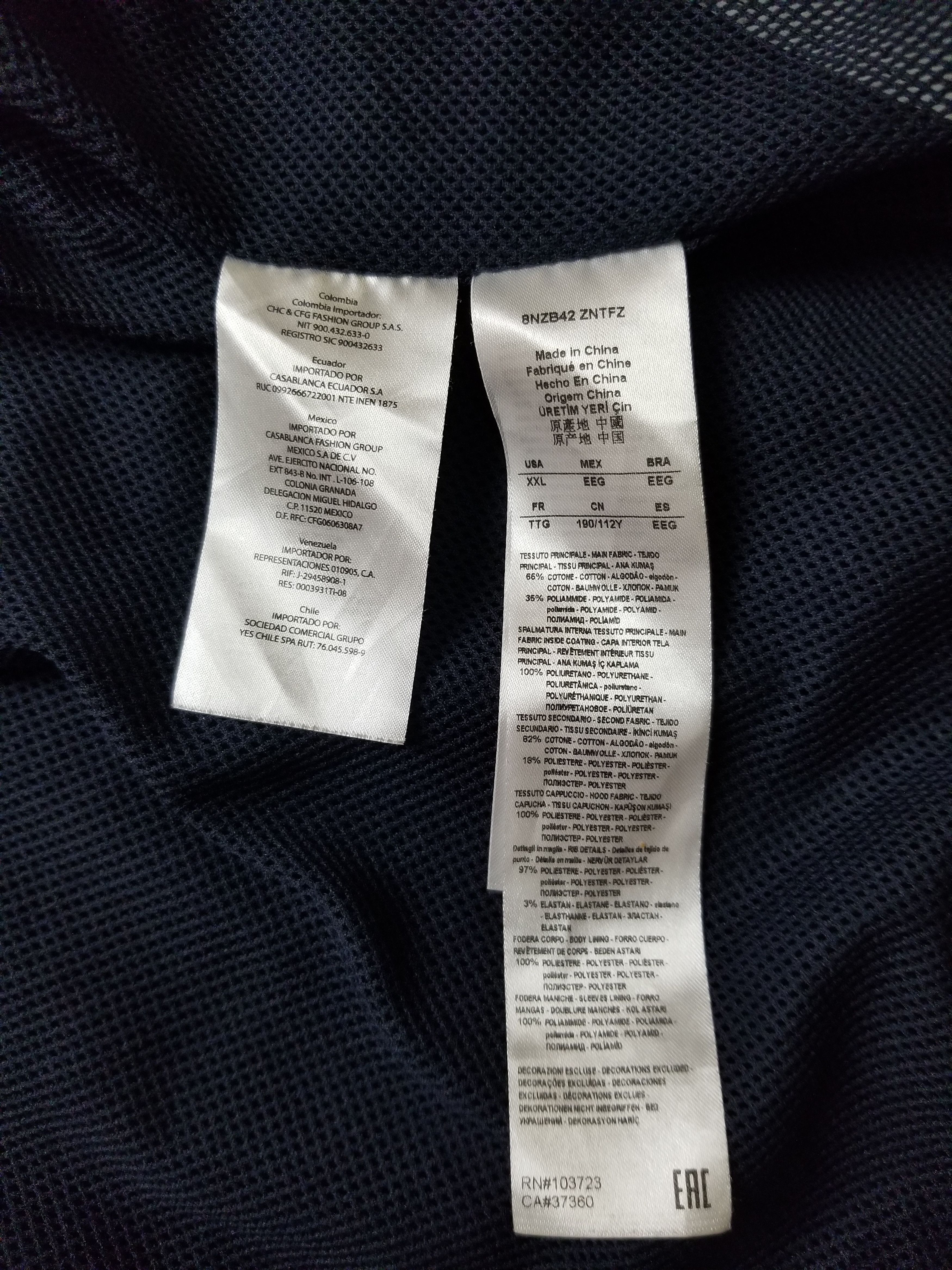 Armani Exchange Armani Exchange Hood Hoodie Zip Up Rain Jacket Coat Navy Size US XXL / EU 58 / 5 - 17 Thumbnail