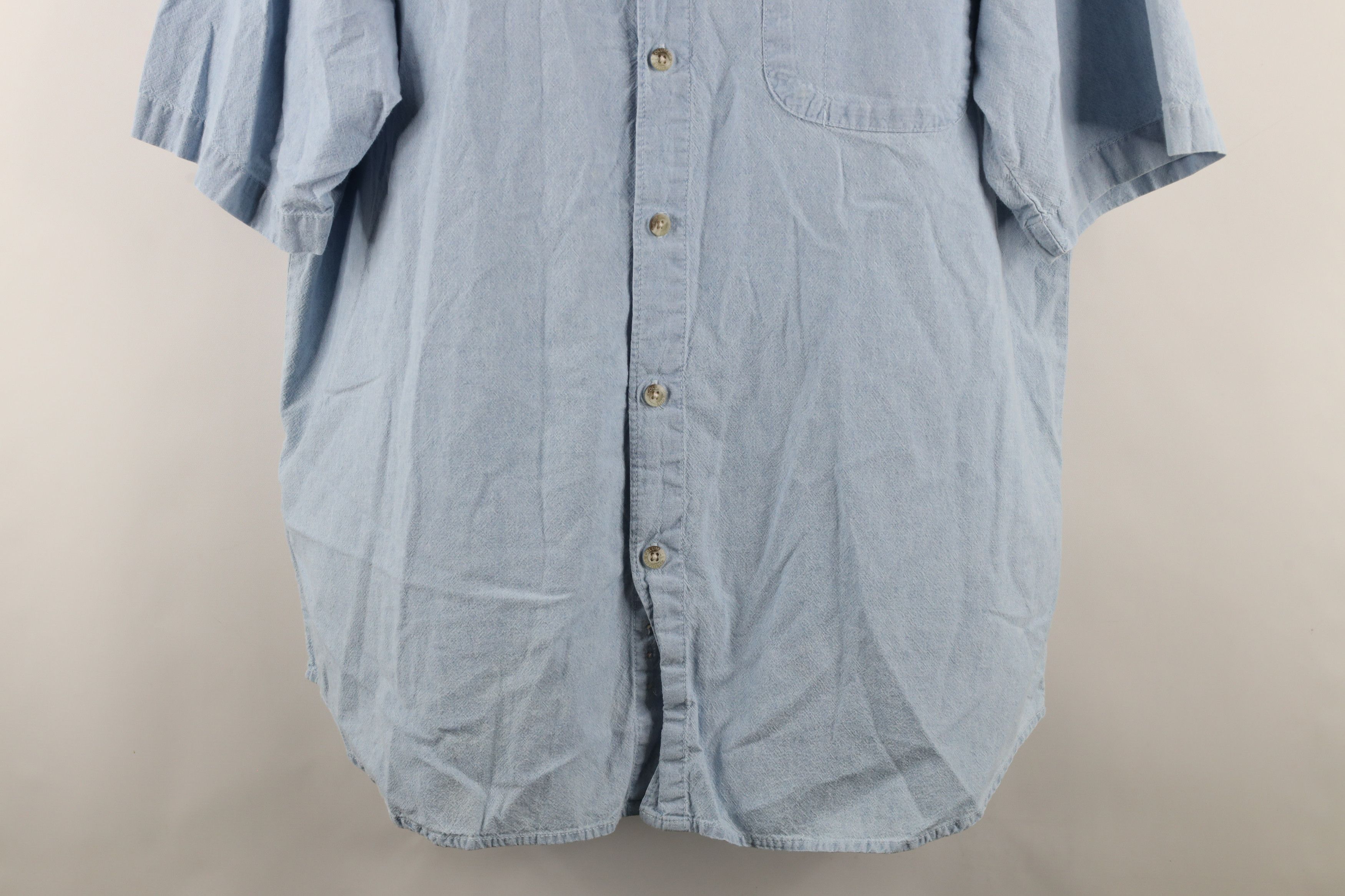 Columbia × Vintage Vtg 90s Columbia Out Denim Short Sleeve Button Down Shirt Size US XL / EU 56 / 4 - 3 Thumbnail