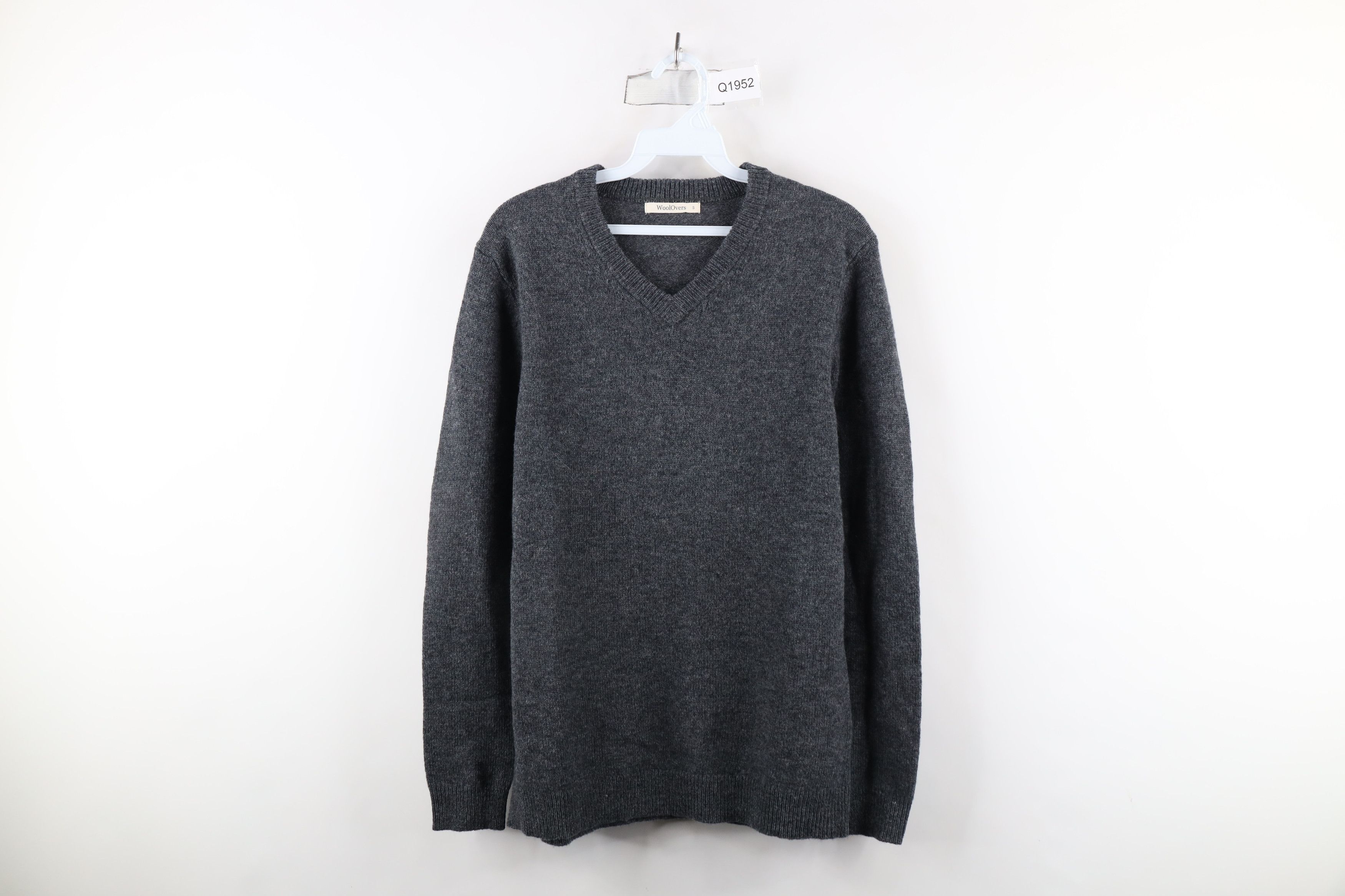 Vintage Vintage 90s Streetwear Wool Knit V-Neck Sweater Heather Gray Size US S / EU 44-46 / 1 - 1 Thumbnail