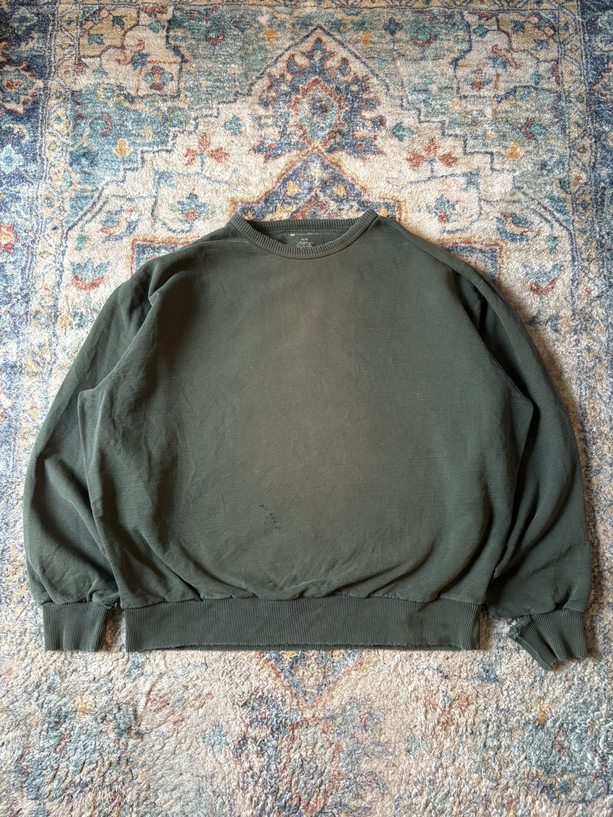 Windriver Windriver DISTRESSED Green Blank Pullover Crewneck Size XL Size US XL / EU 56 / 4 - 1 Thumbnail