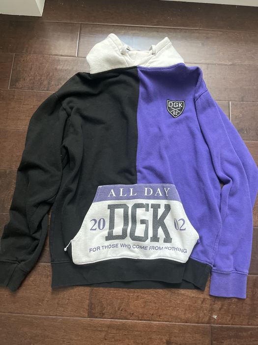 Dgk DGK Half Black Half Purple Hoodie Grailed