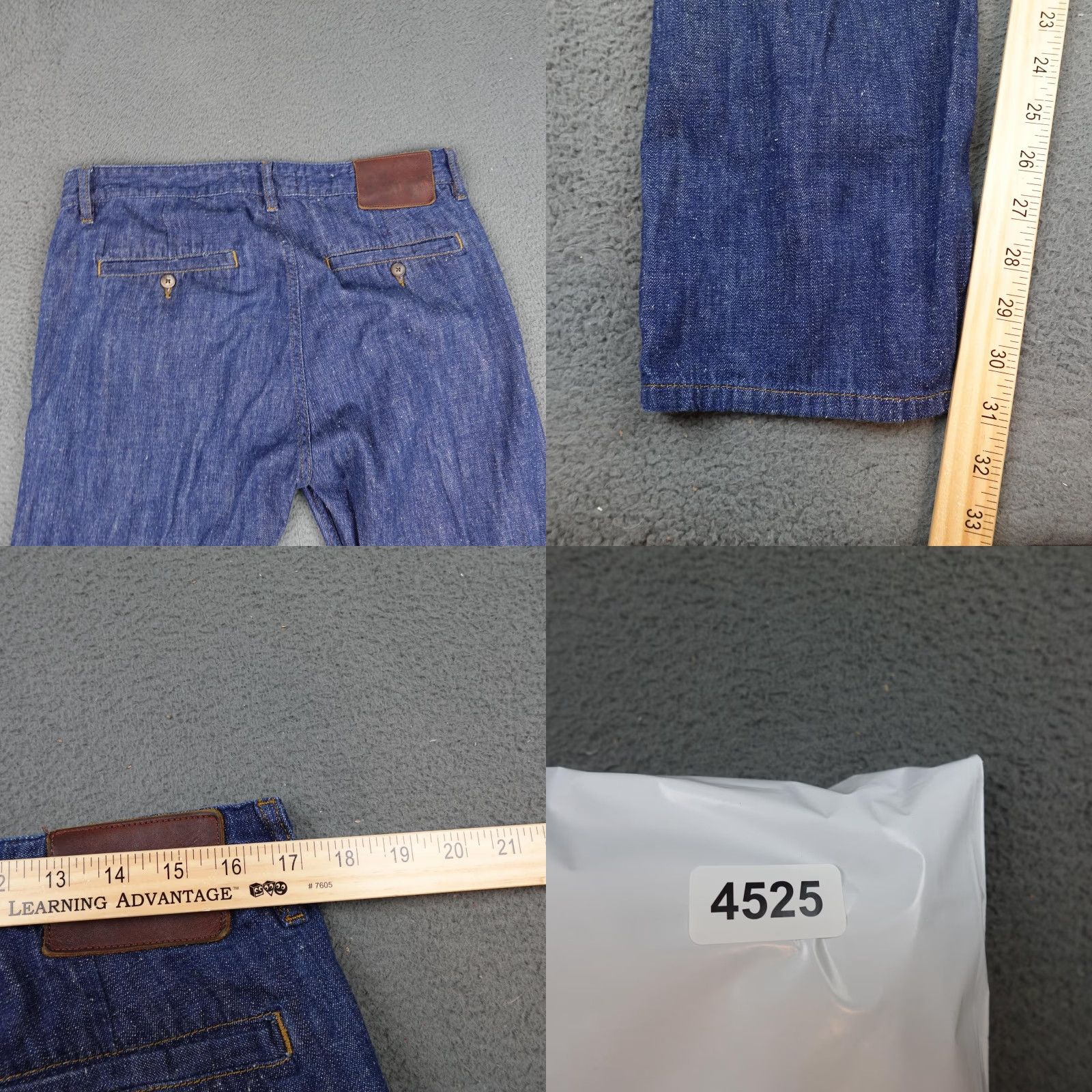 Vintage Current/Elliott Denim Pants Mens 33 Blue Ink Selvage Slim Straight CEM0106SV Size US 33 - 8 Thumbnail