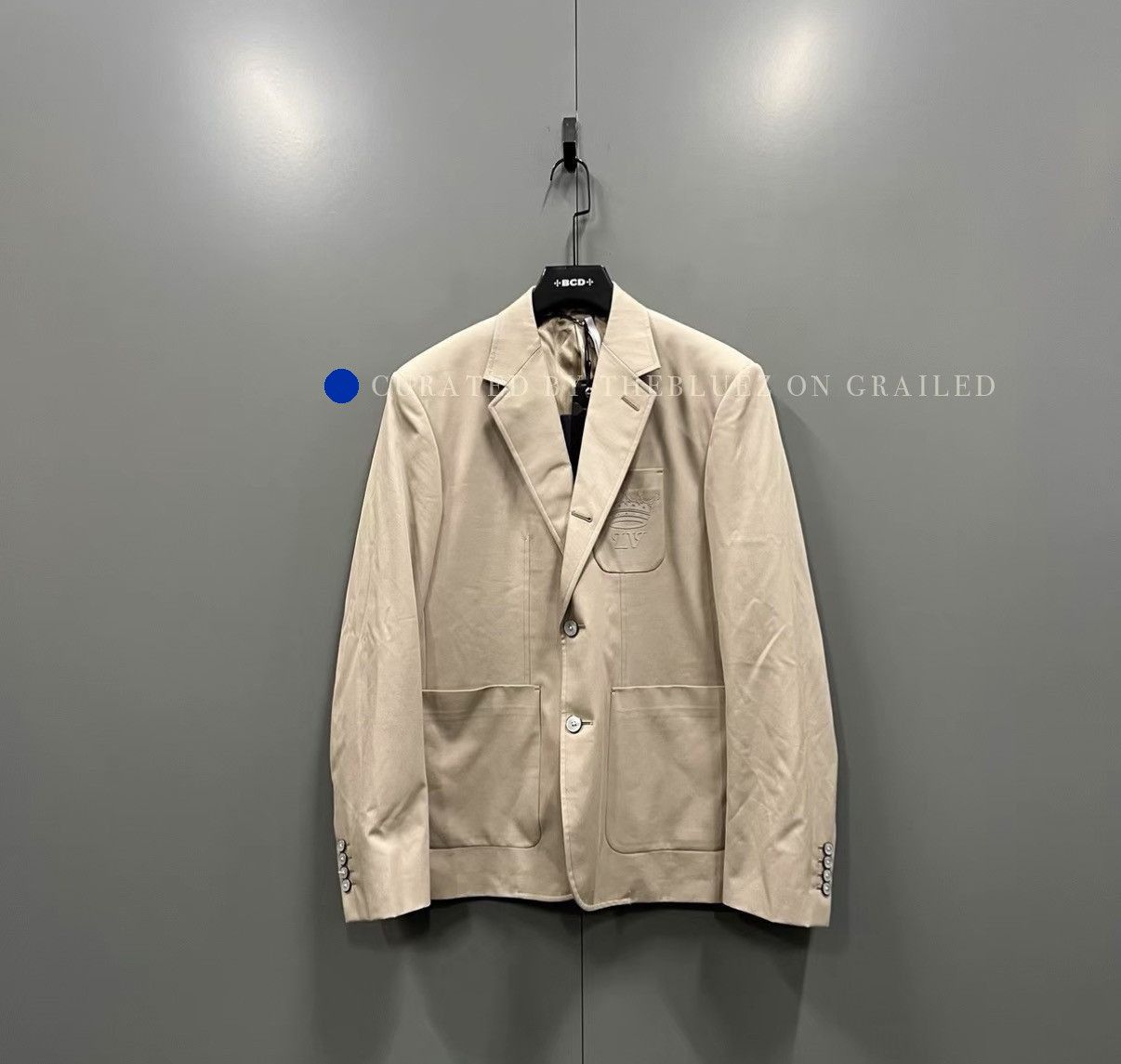 Louis Vuitton Khaki Embossed Blazer in Beige Size US M / EU 48-50 / 2 - 1 Thumbnail