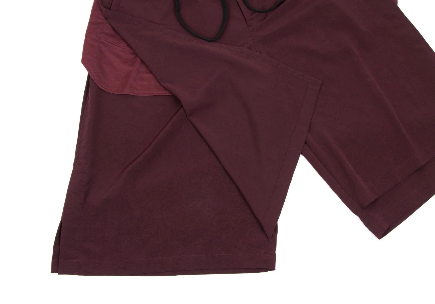 Yohji Yamamoto Bi-Color Hooded Shirt Set in Burdy and Black Size US M / EU 48-50 / 2 - 15 Thumbnail